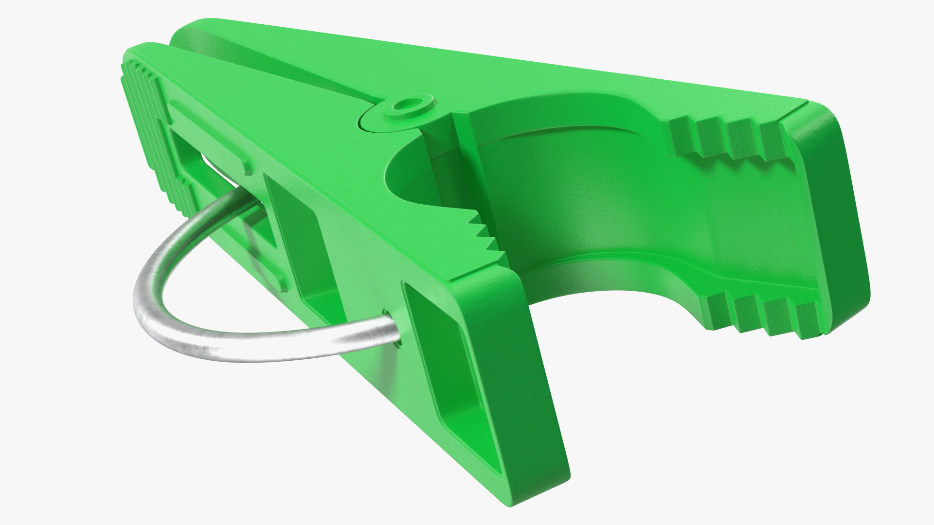 Plastic Clothespin Green Pressed 3D