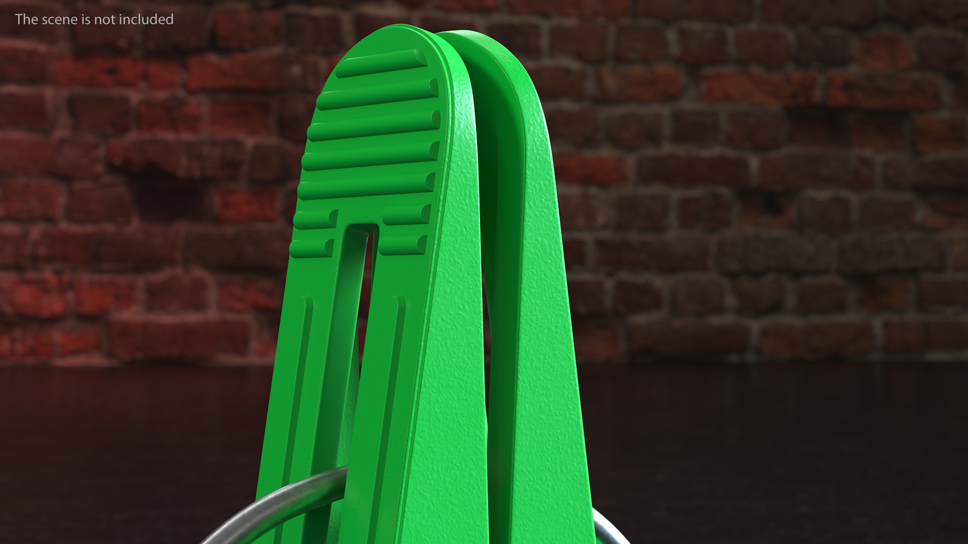 Plastic Clothespin Green Pressed 3D