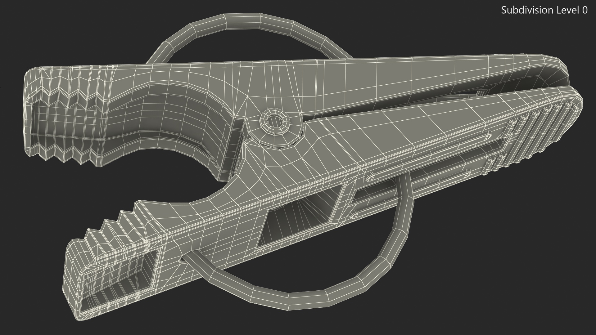 Plastic Clothespin Green Pressed 3D