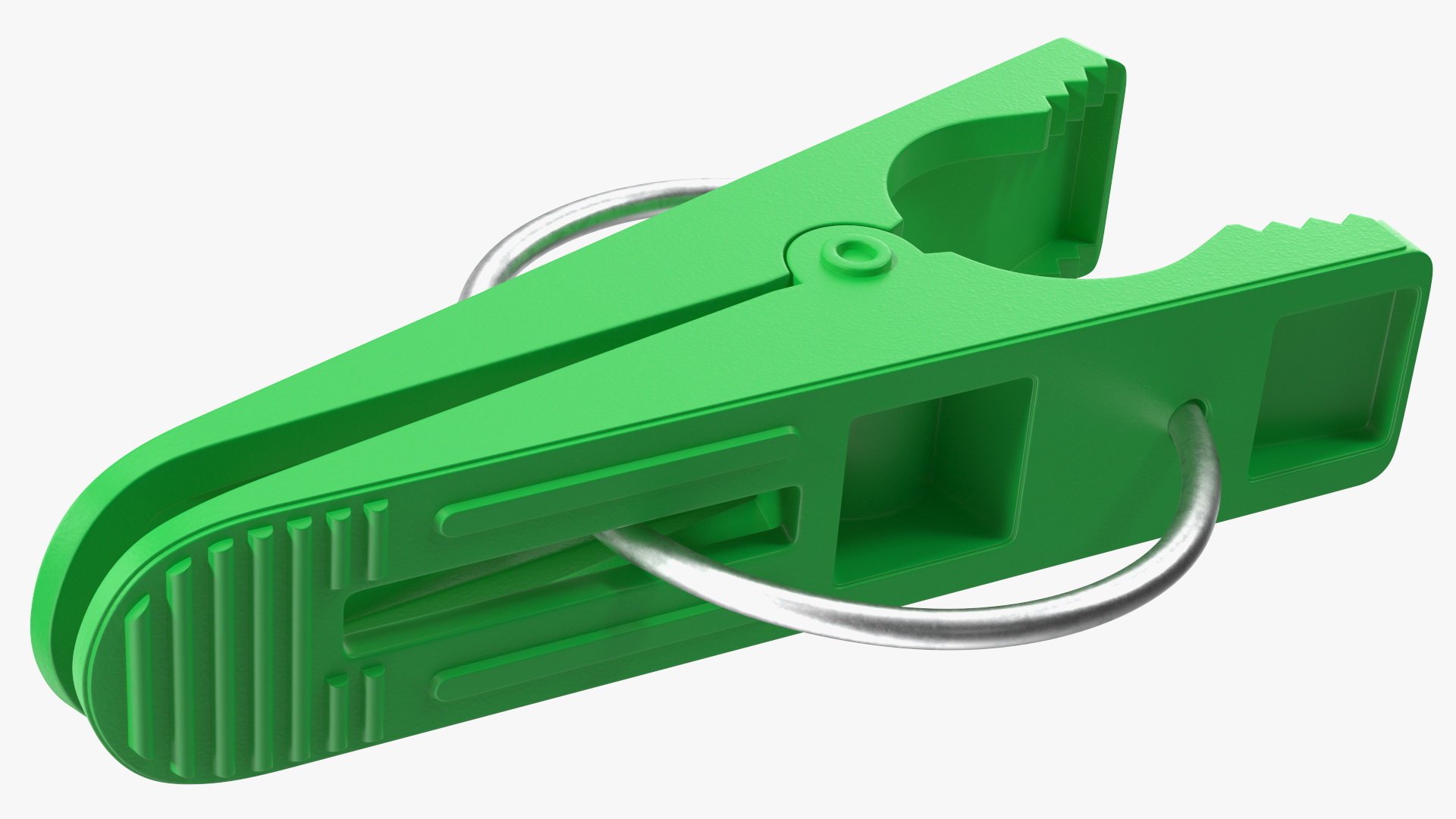 Plastic Clothespin Green Pressed 3D