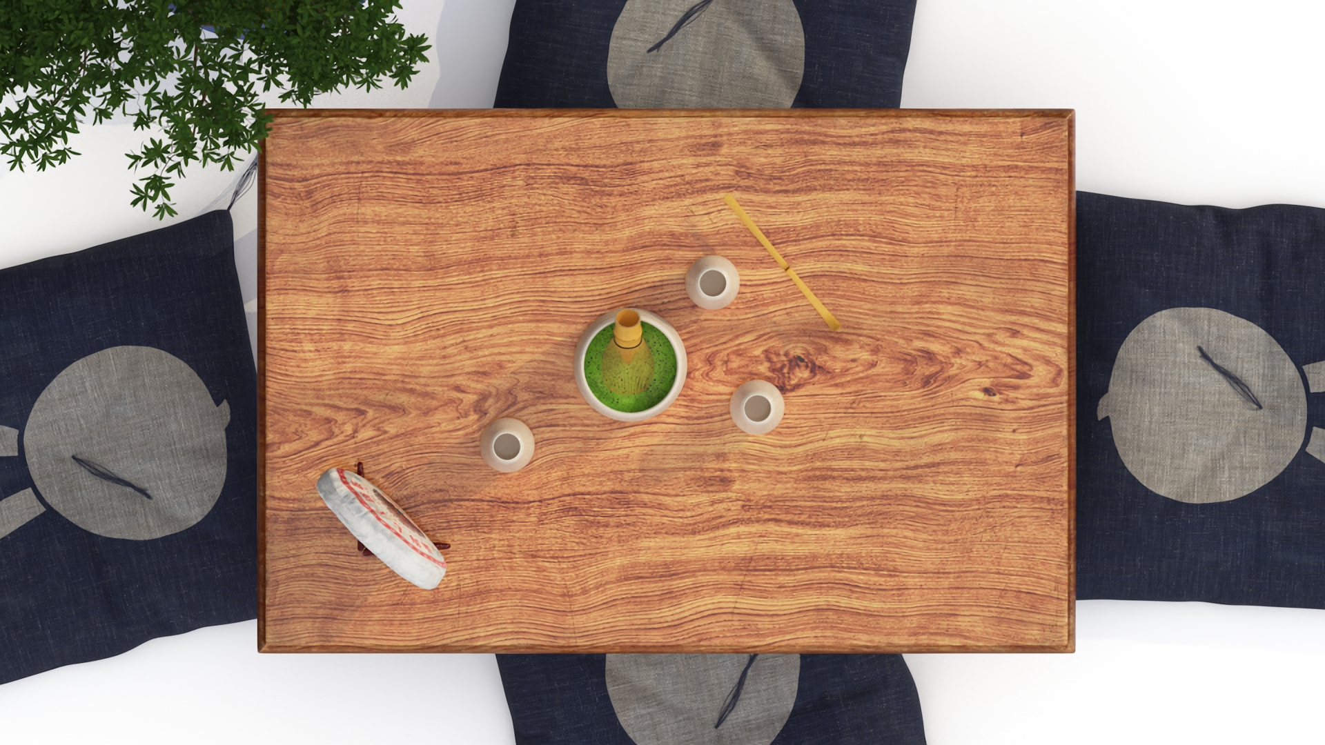 Asian Tea Table Set 3D model