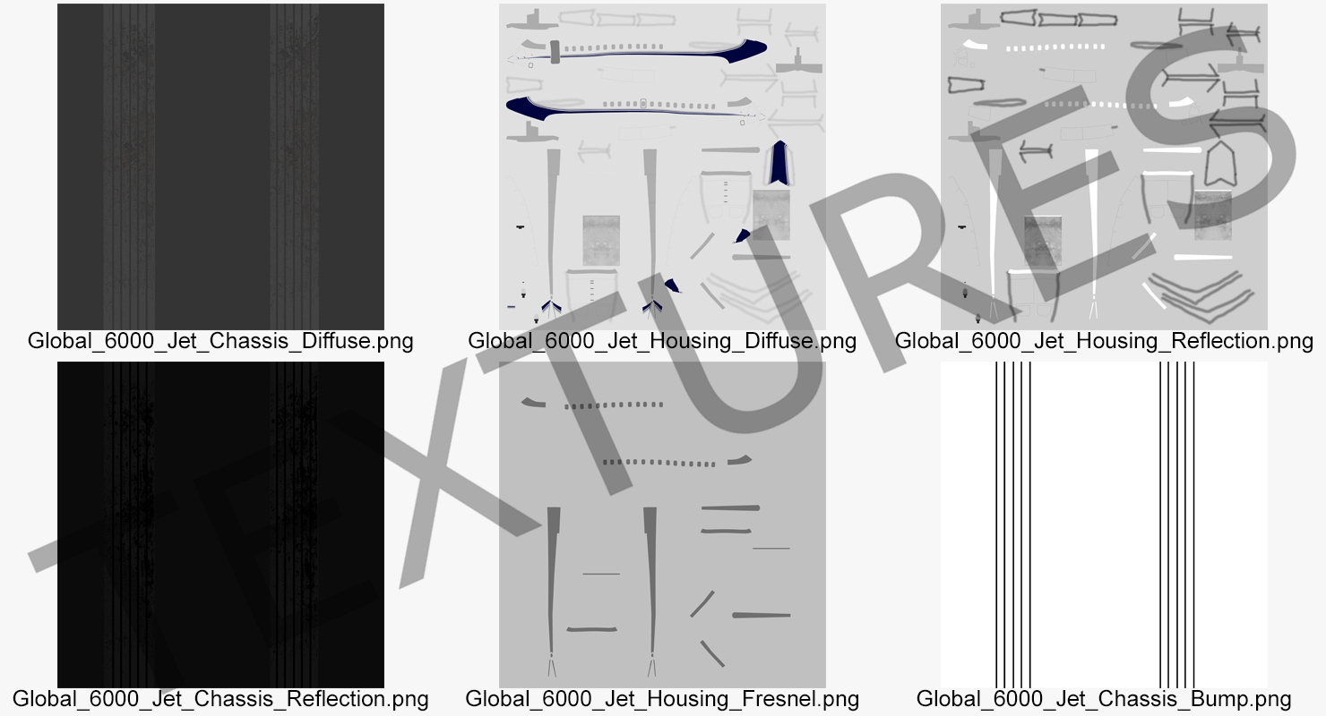 3D model Global 6000 Jet