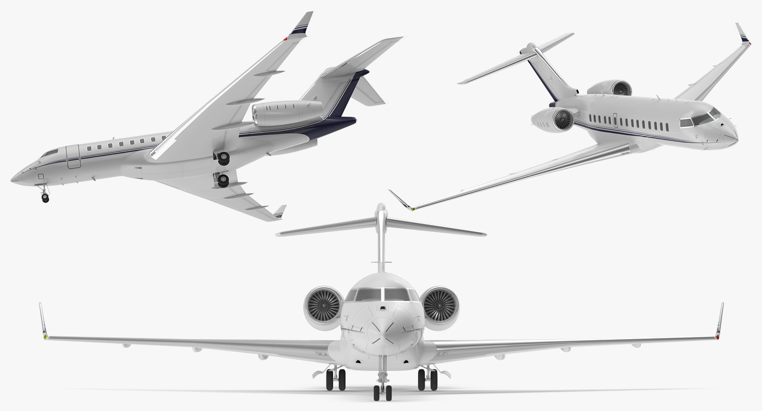 3D model Global 6000 Jet