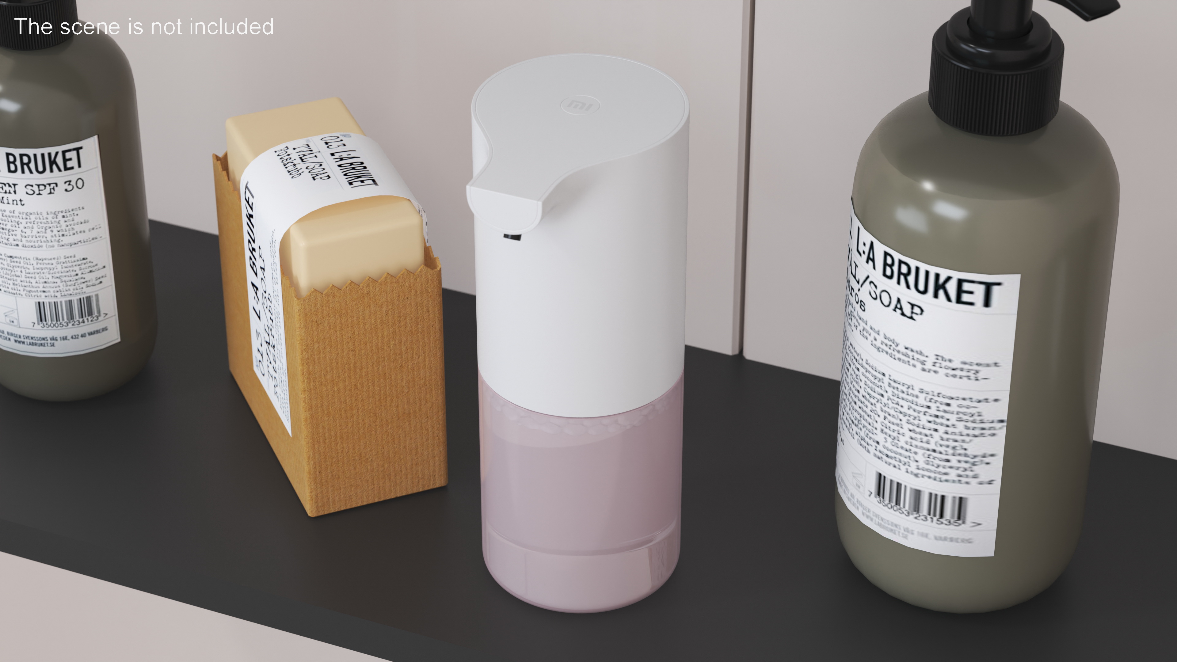 Automatic Foam Soap Dispenser Xiaomi Mijia with Pink Refill 3D model