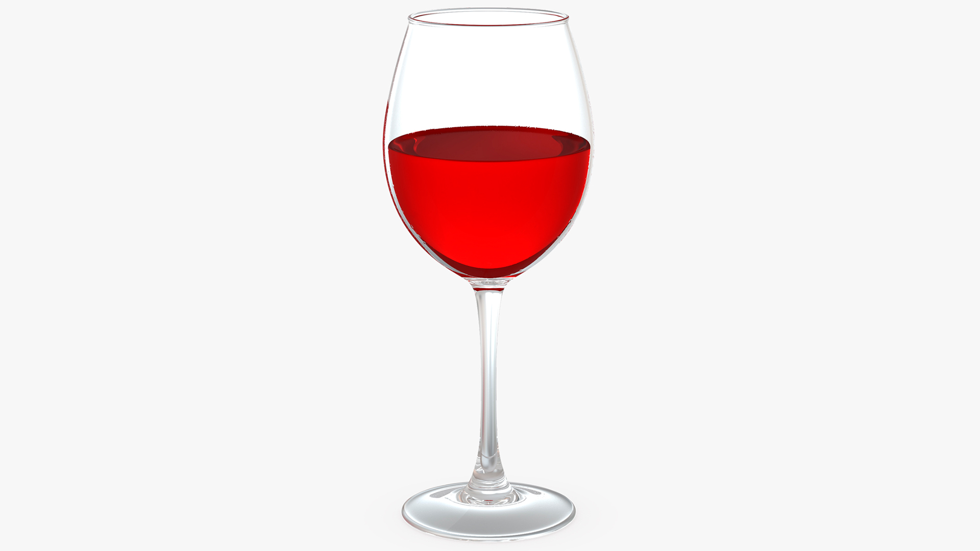 3D Full Filled Red Wine Glass