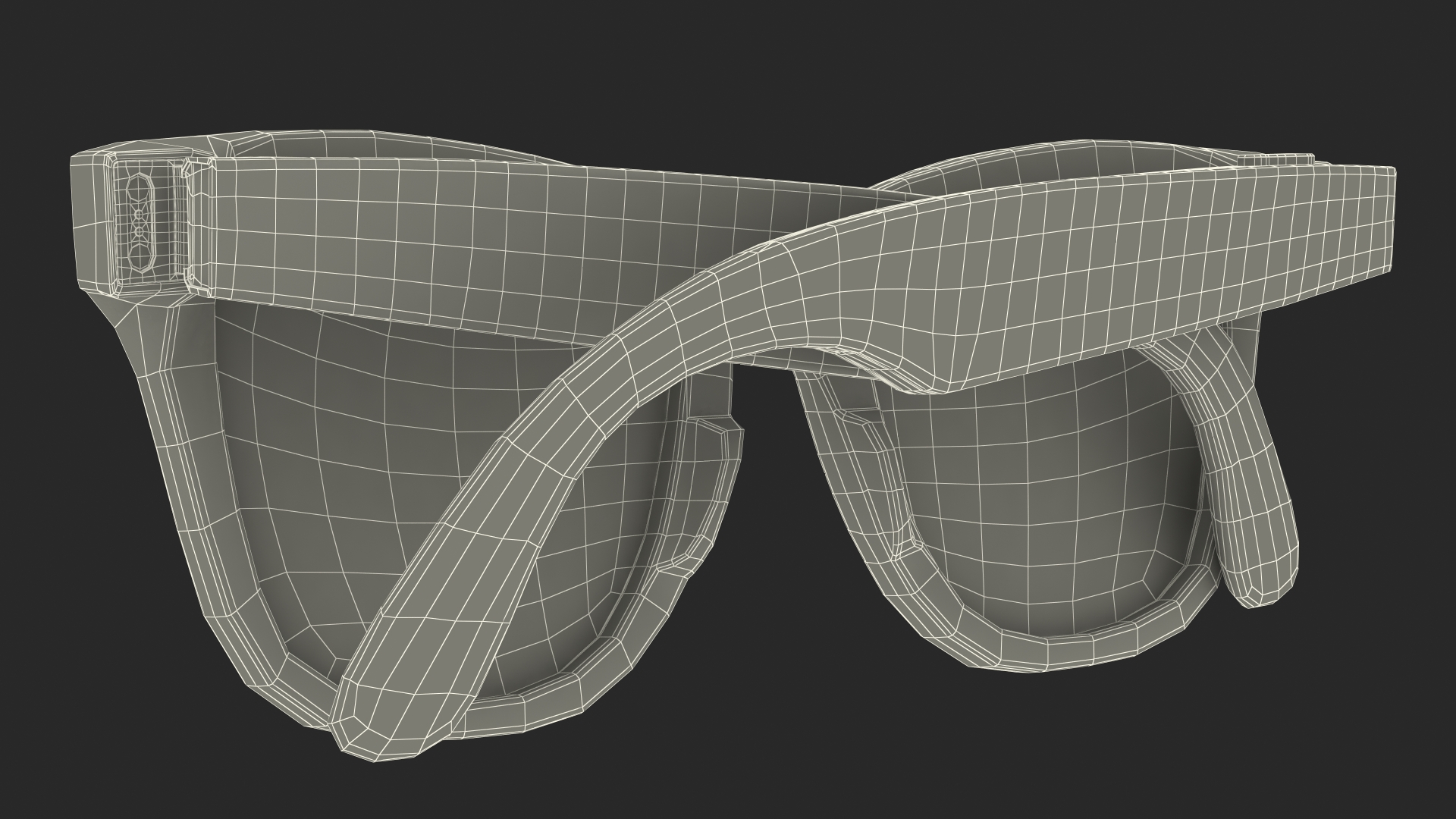 Smart Glasses Classic Style Folded 3D model