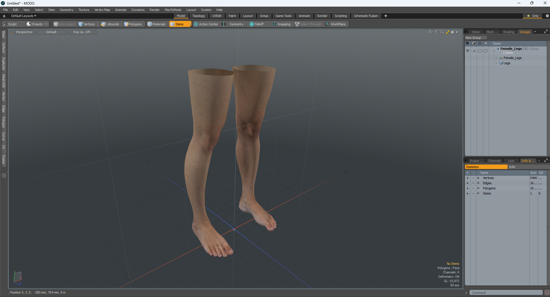 3D Female Legs