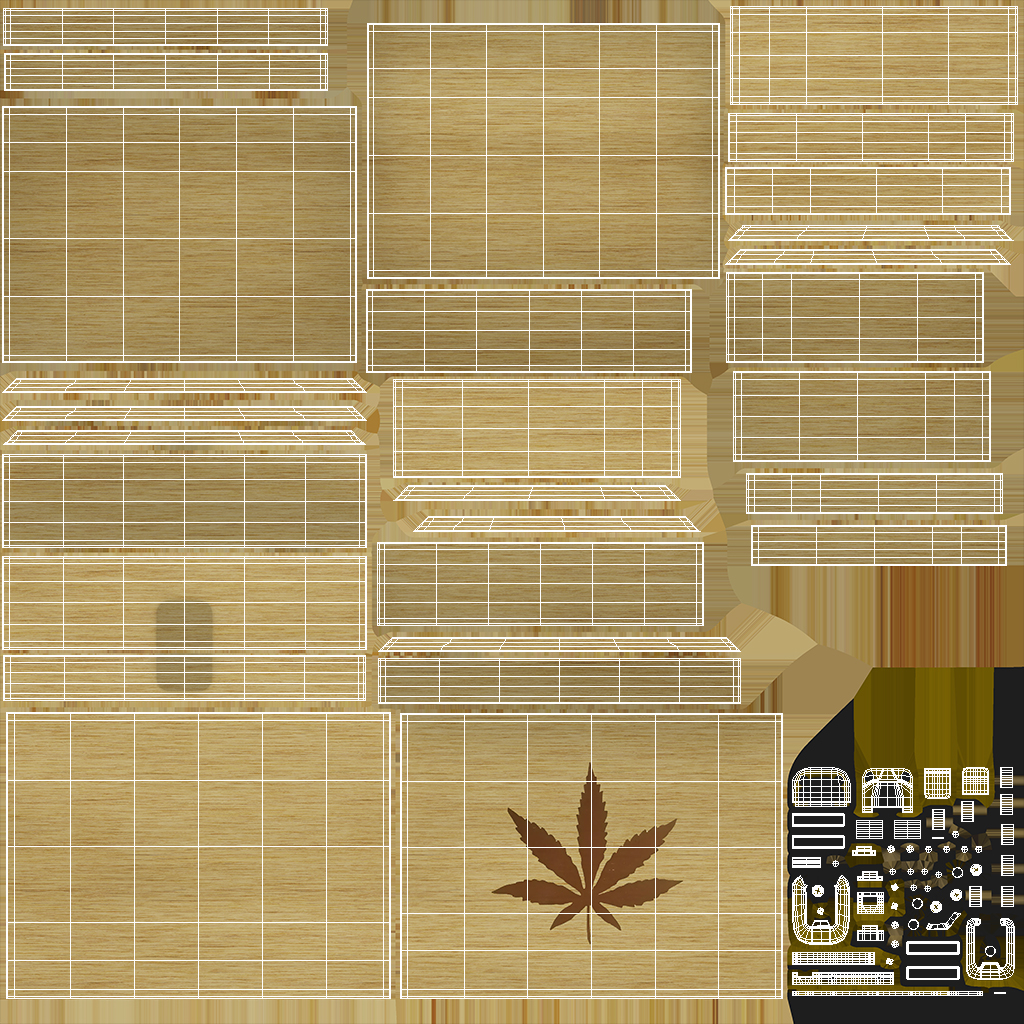 3D model Box of Leira Long Cannabis Cigar in Foil