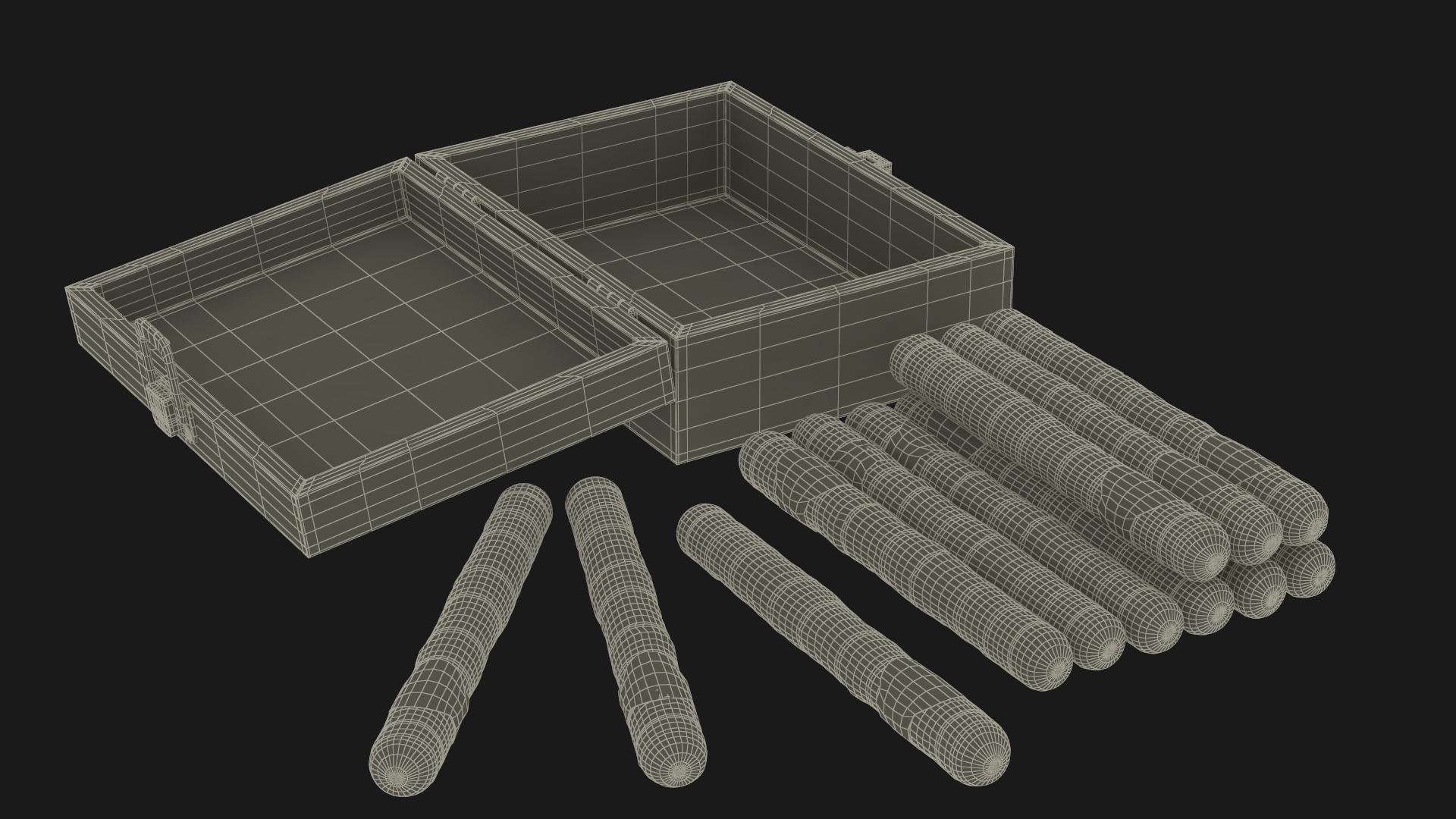 3D model Box of Leira Long Cannabis Cigar in Foil