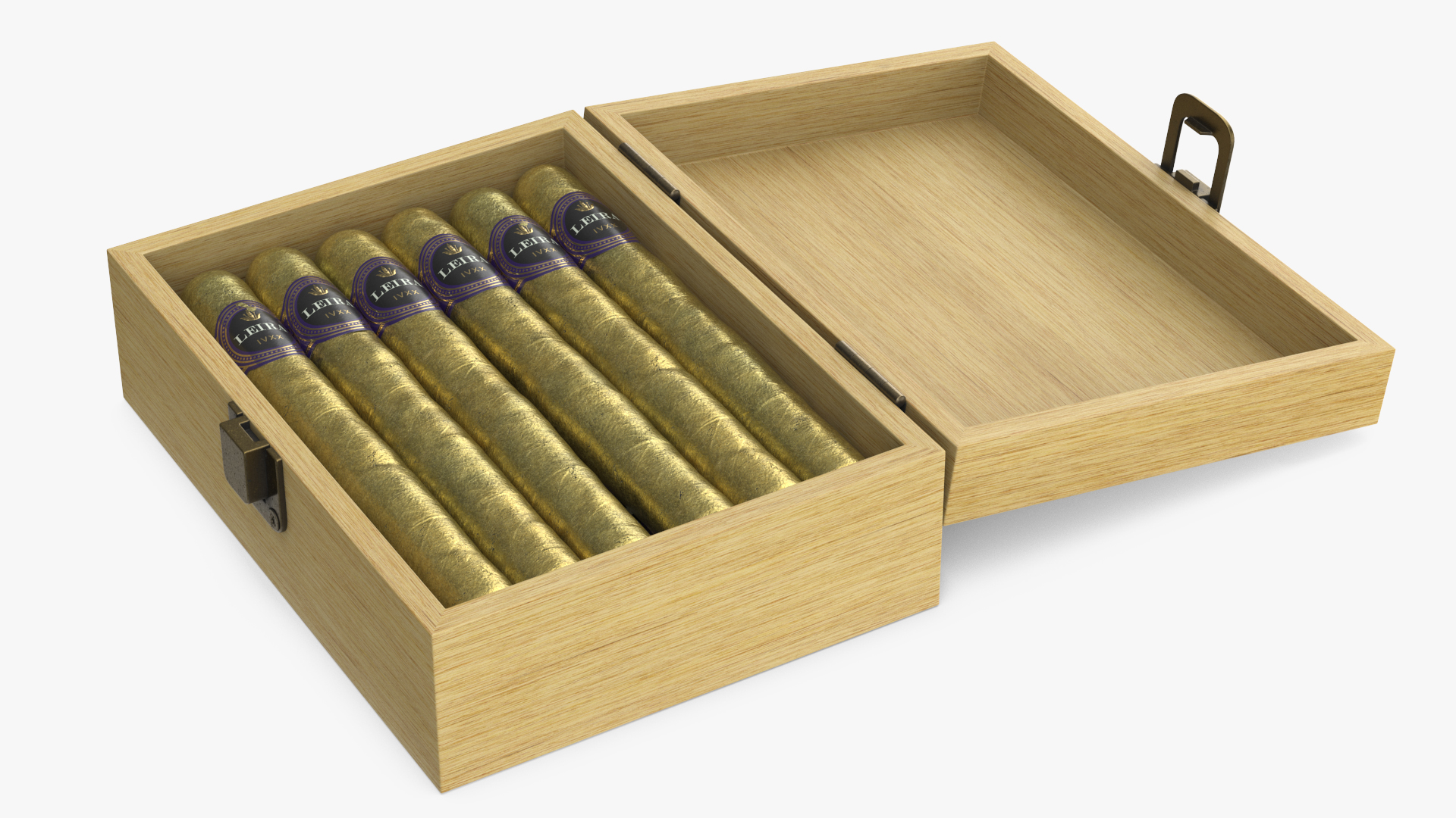 3D model Box of Leira Long Cannabis Cigar in Foil