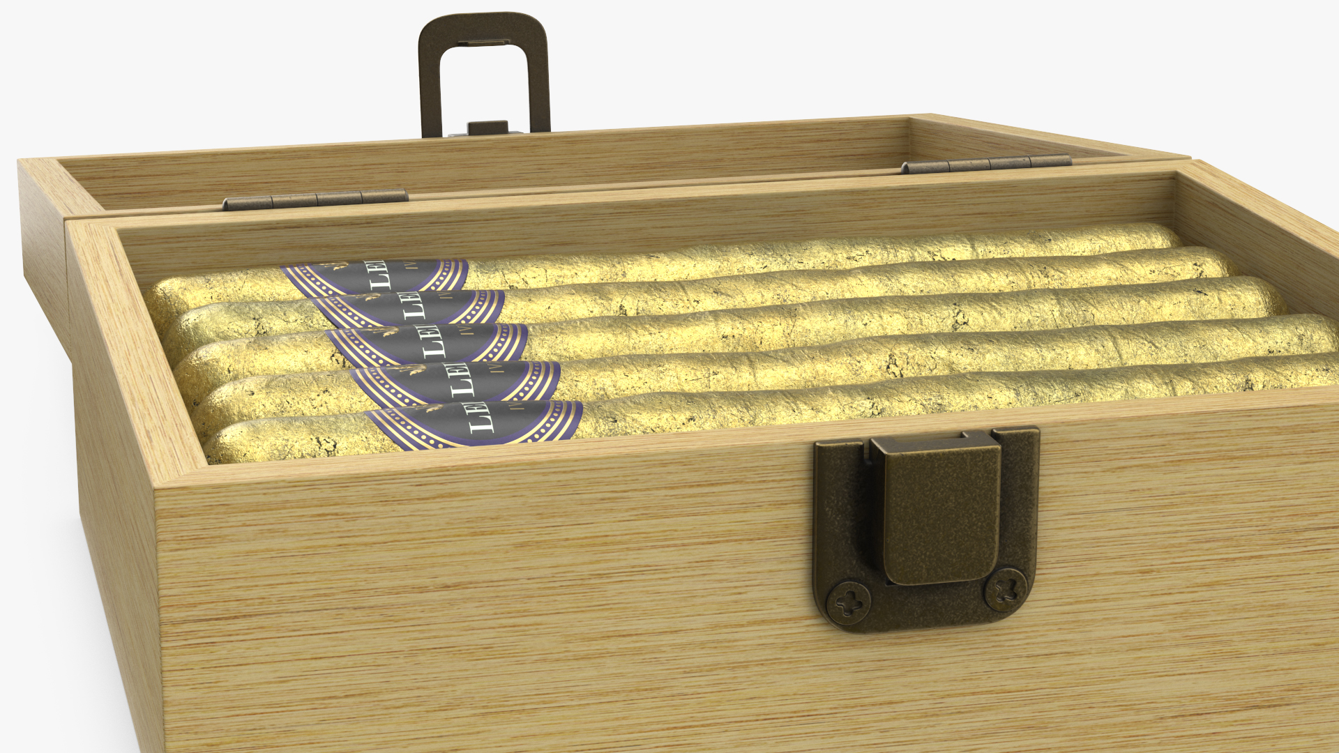 3D model Box of Leira Long Cannabis Cigar in Foil