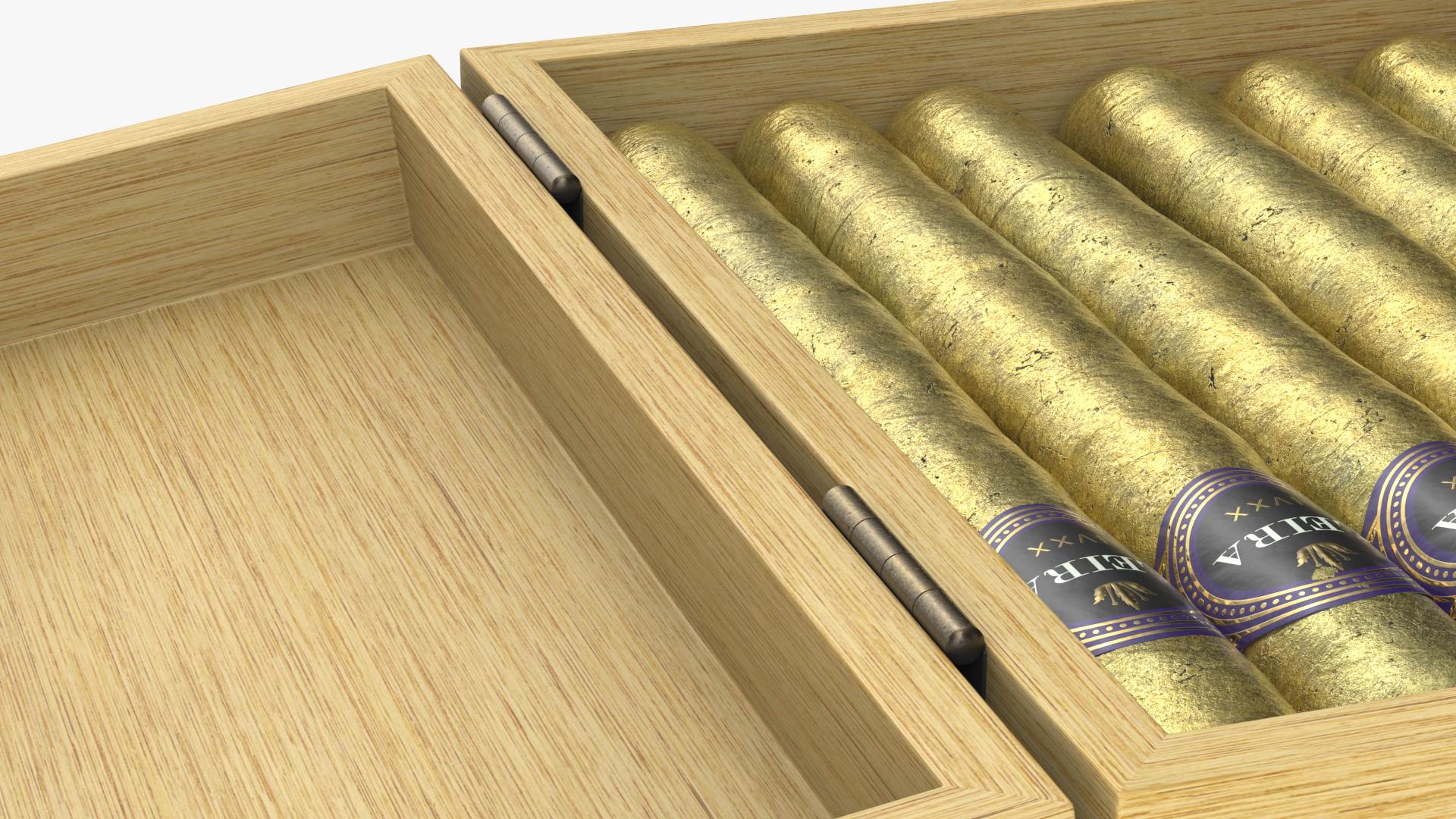 3D model Box of Leira Long Cannabis Cigar in Foil