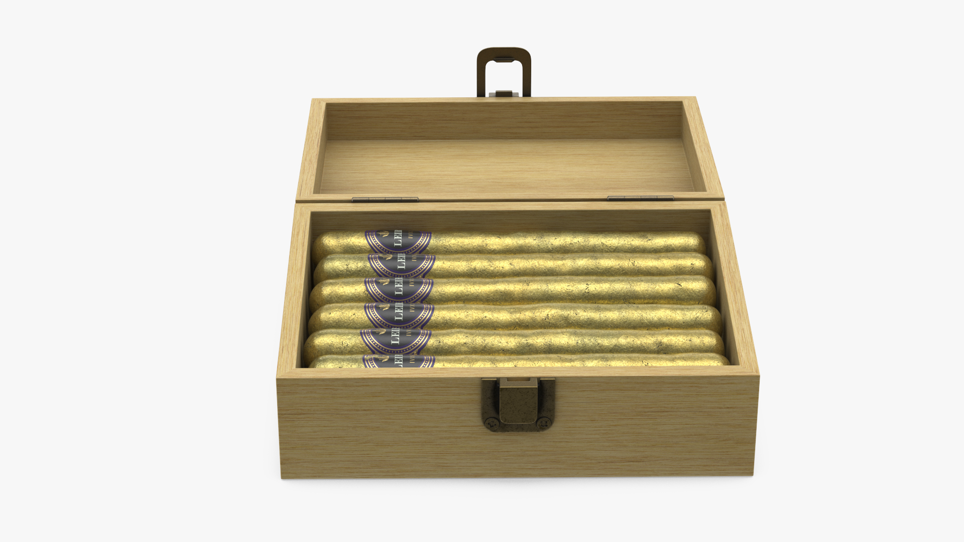 3D model Box of Leira Long Cannabis Cigar in Foil