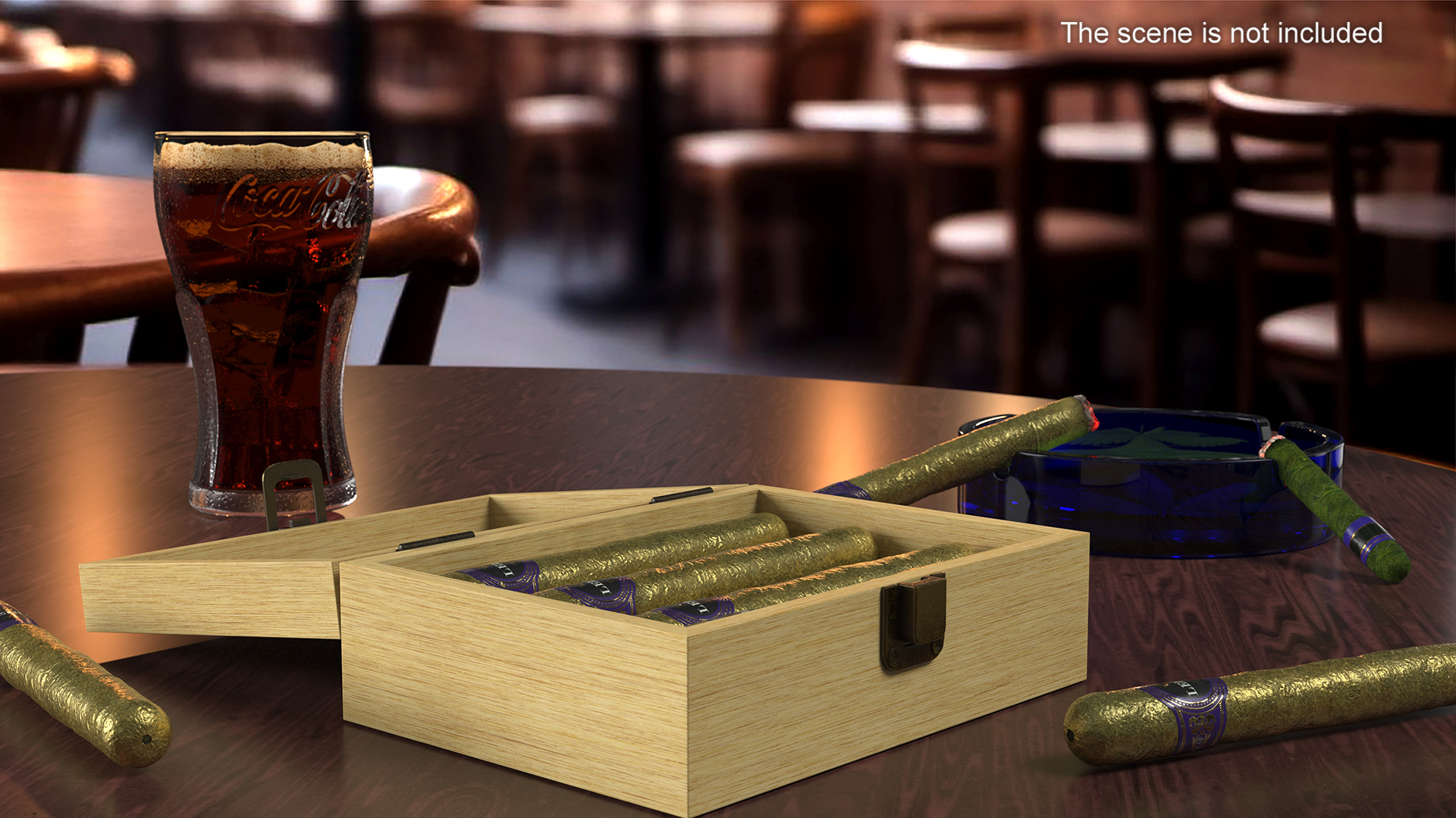 3D model Box of Leira Long Cannabis Cigar in Foil
