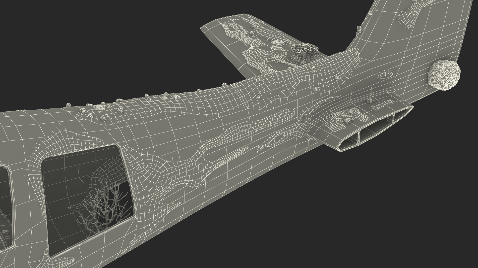 3D Airplane Wreckage from the Seabed model