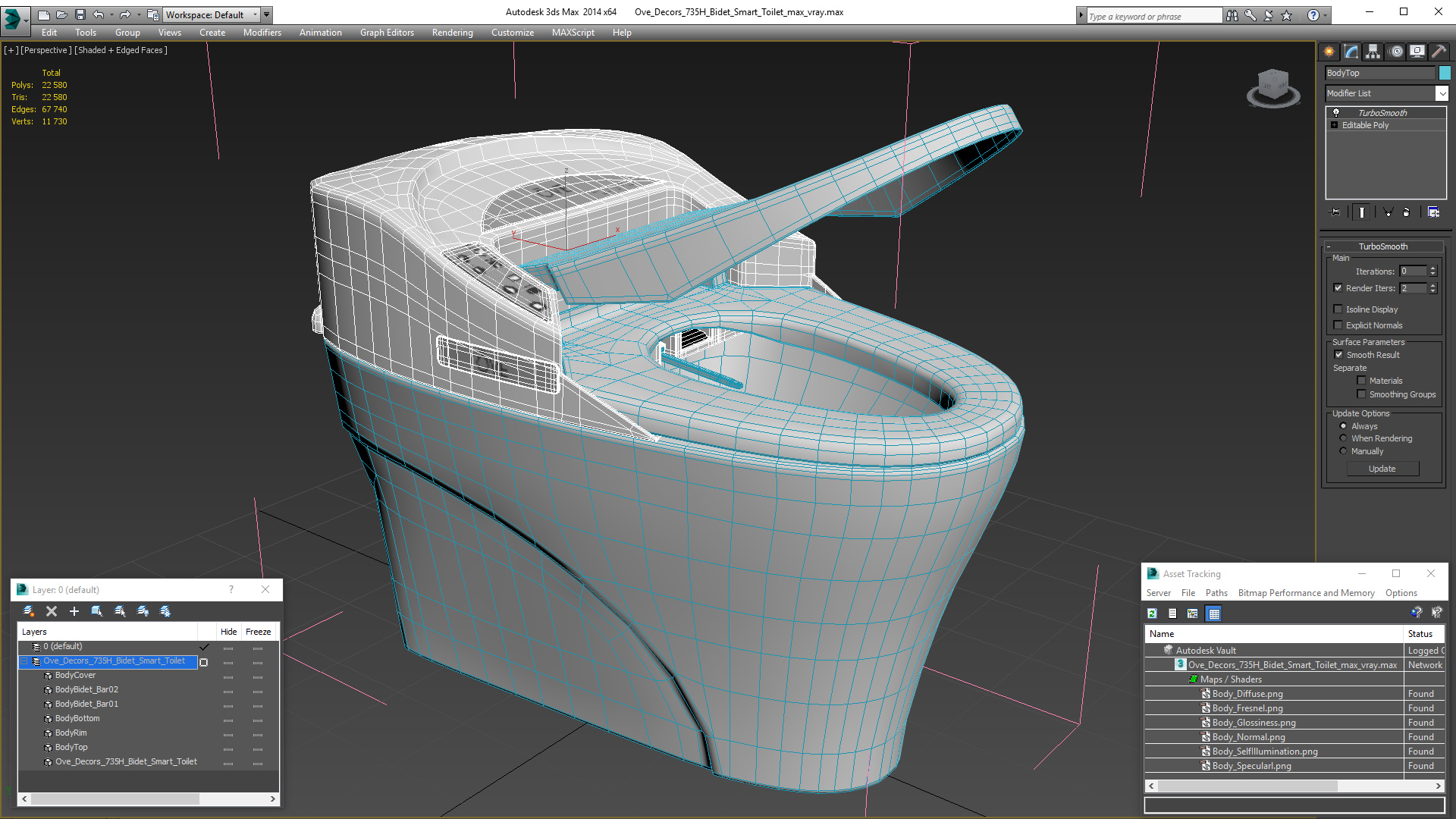 Ove Decors 735H Bidet Smart Toilet 3D model
