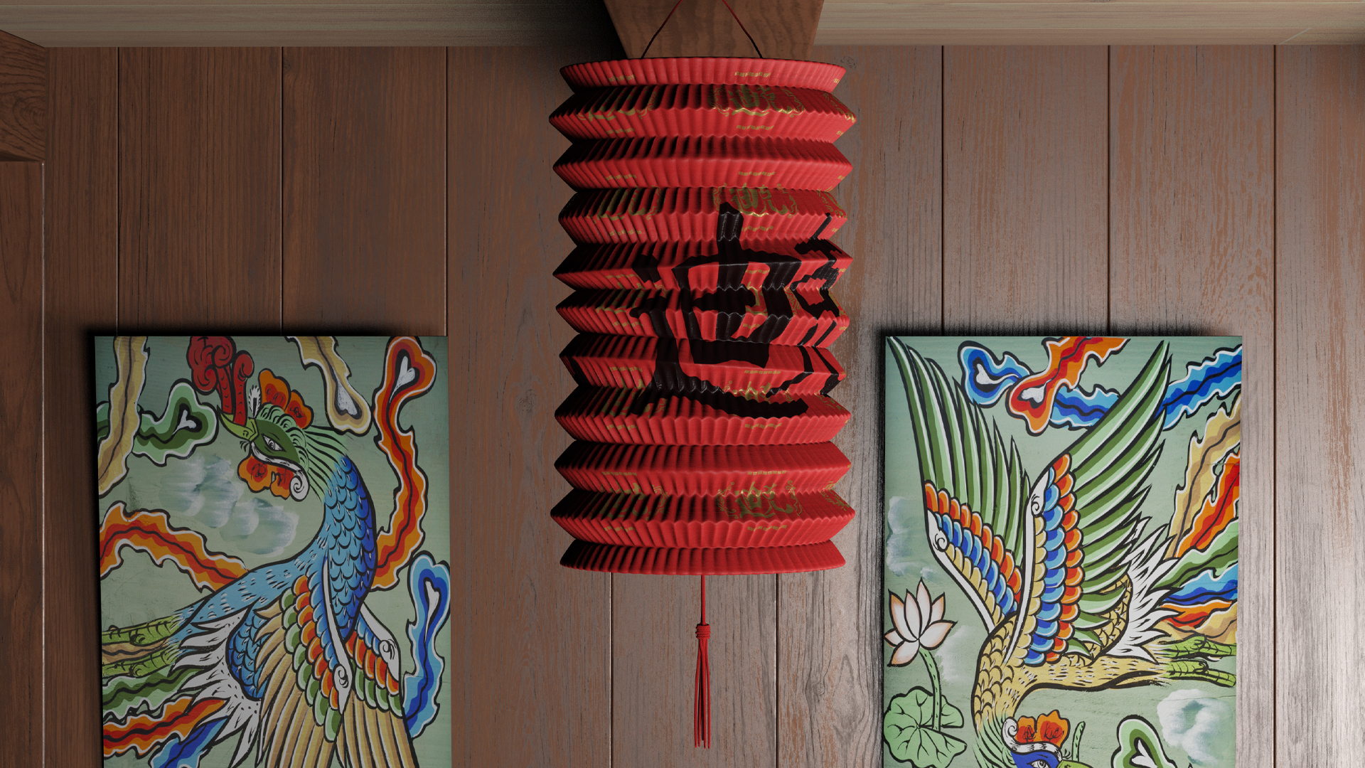 3D model Red Chinese Lantern Large