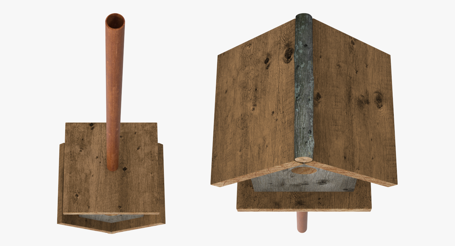 3D model Garden Birdhouse on Stand