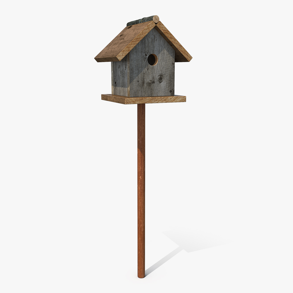 Garden Birdhouse on Stand 3D Model
