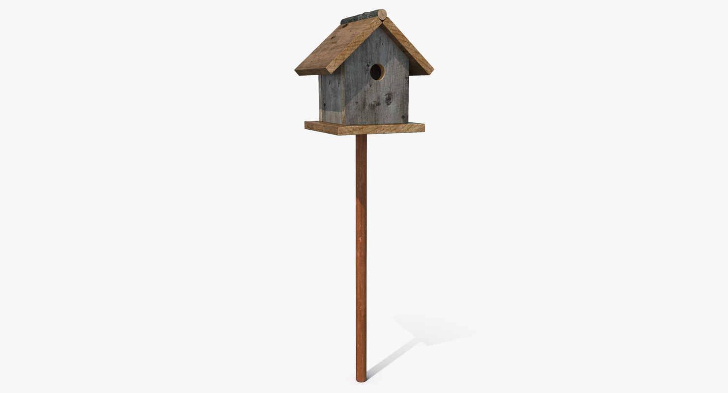 3D model Garden Birdhouse on Stand