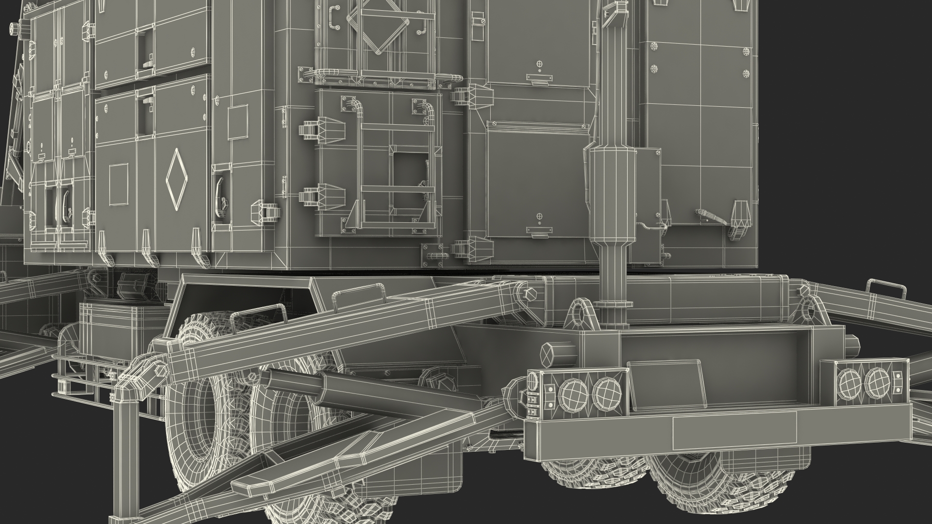 3D Patriot AN MPQ53 Radar Set Desert model