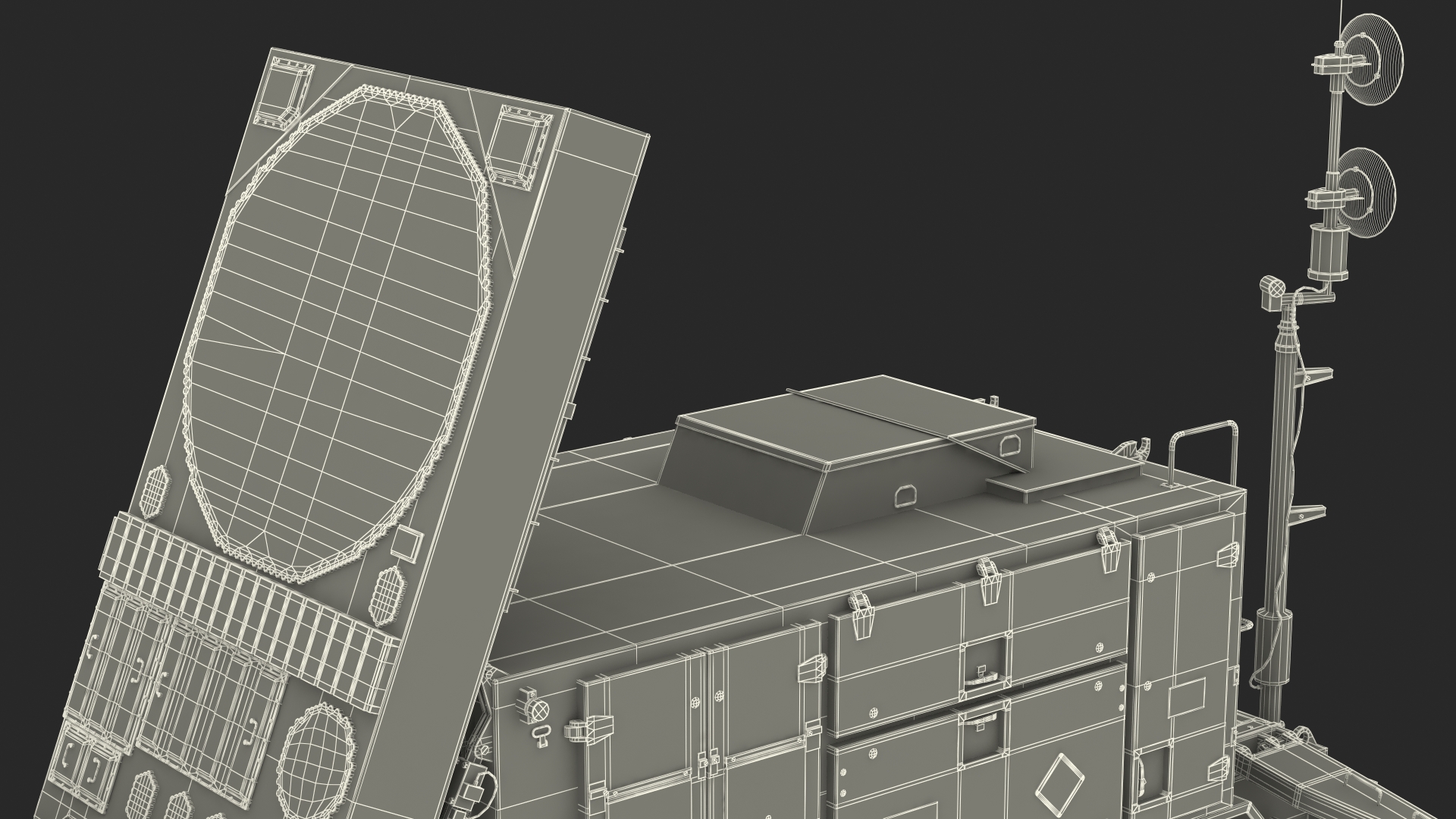 3D Patriot AN MPQ53 Radar Set Desert model