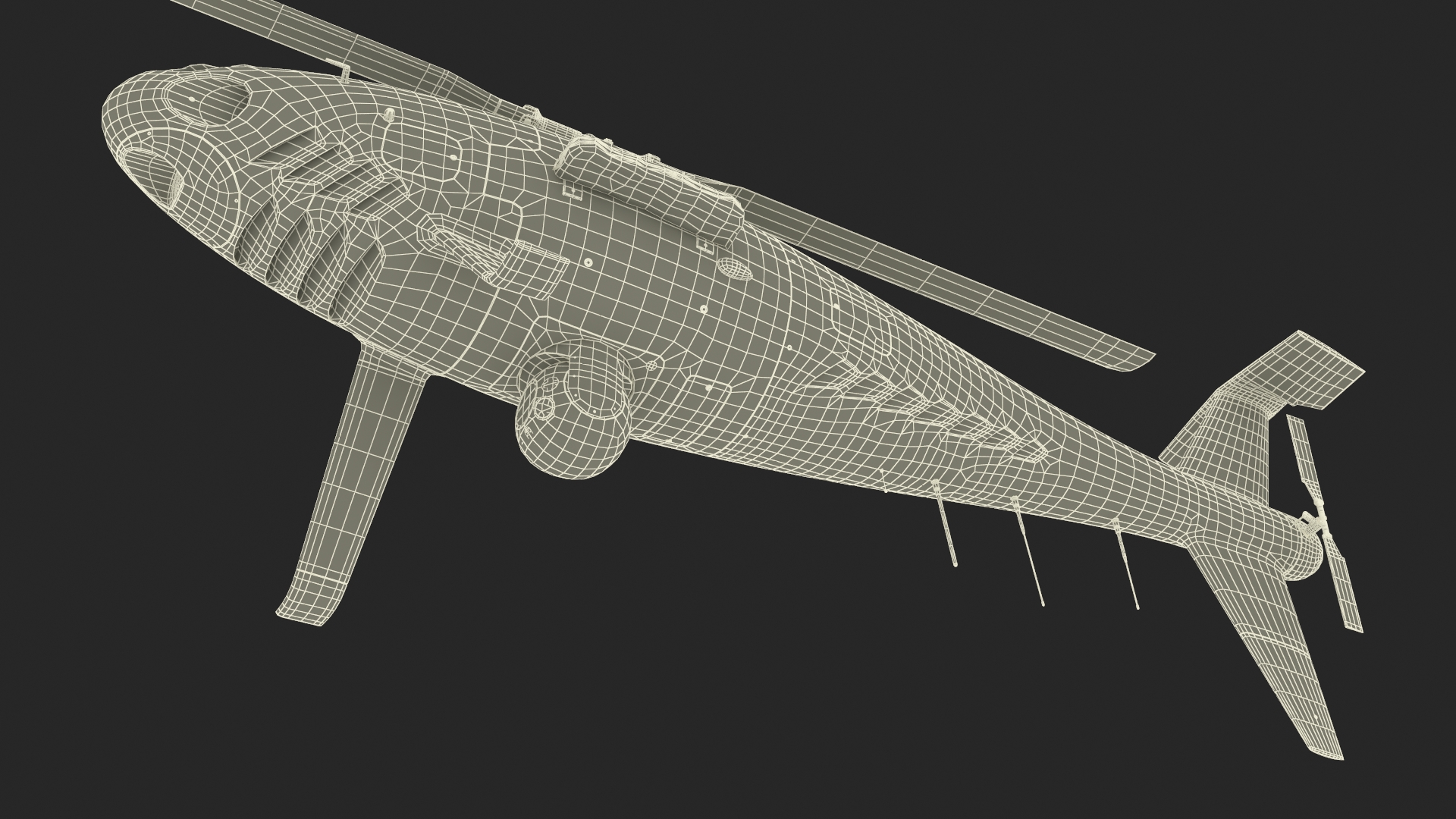 Ship with Underwater and Flying UAV on Board 3D model
