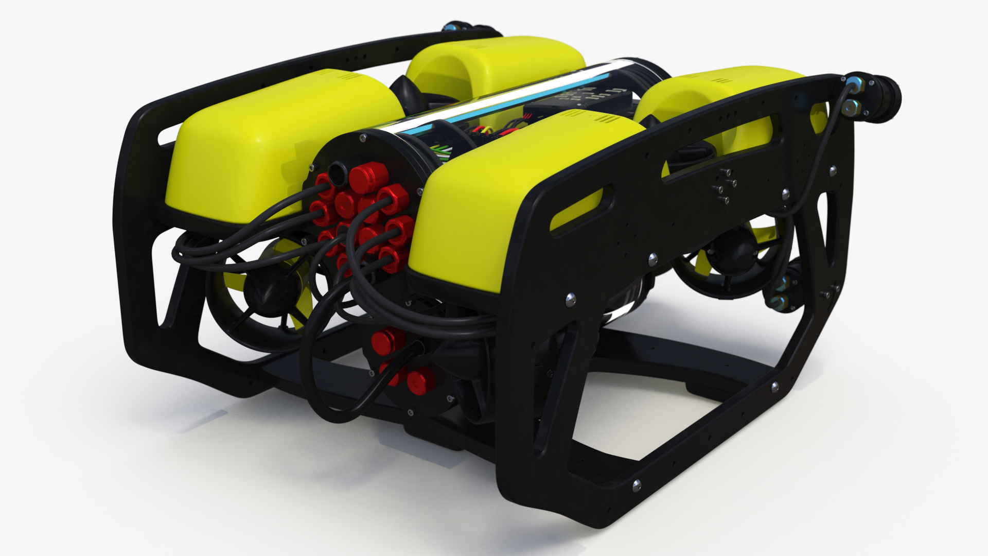 Ship with Underwater and Flying UAV on Board 3D model