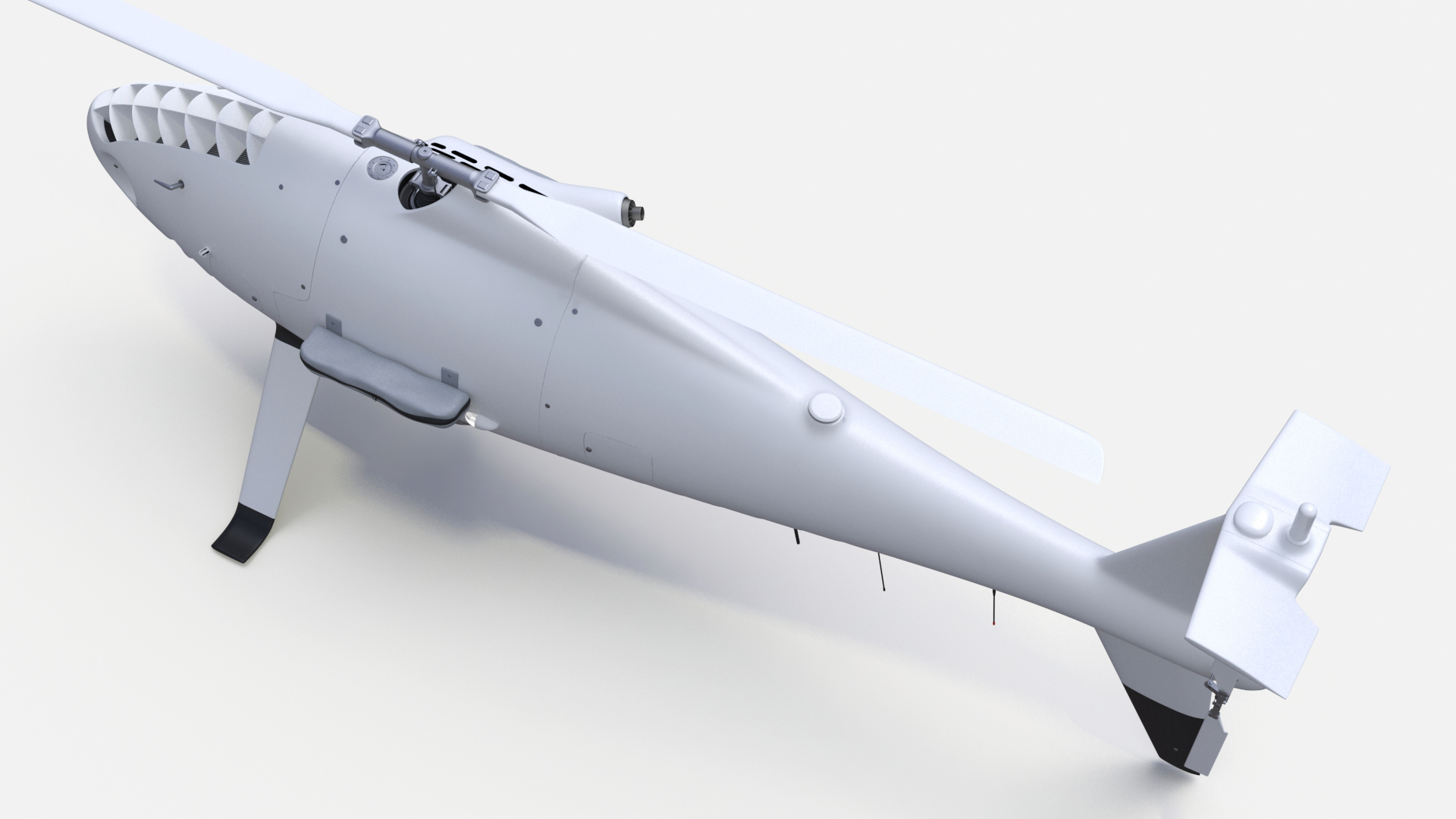 Ship with Underwater and Flying UAV on Board 3D model