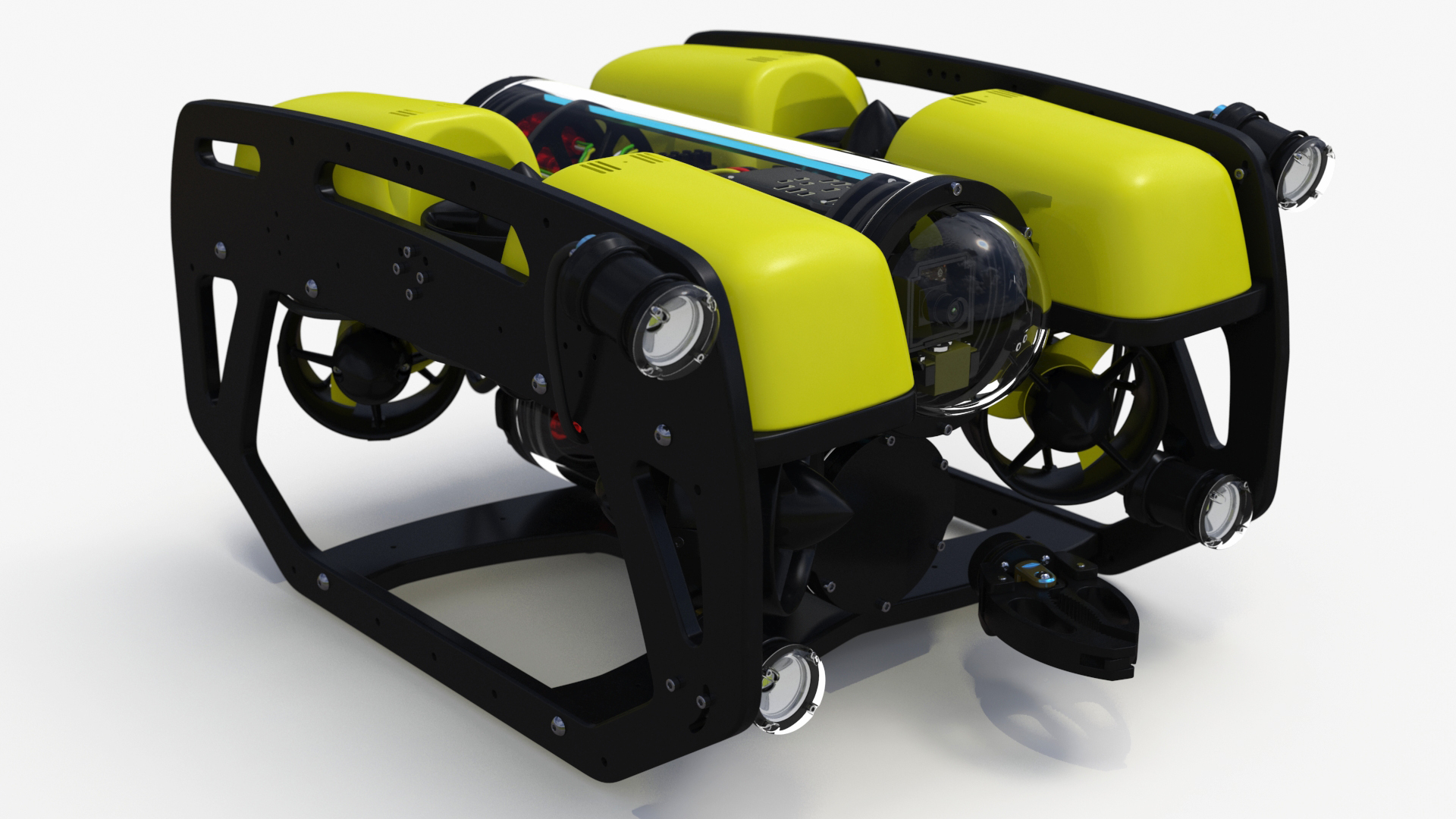 Ship with Underwater and Flying UAV on Board 3D model
