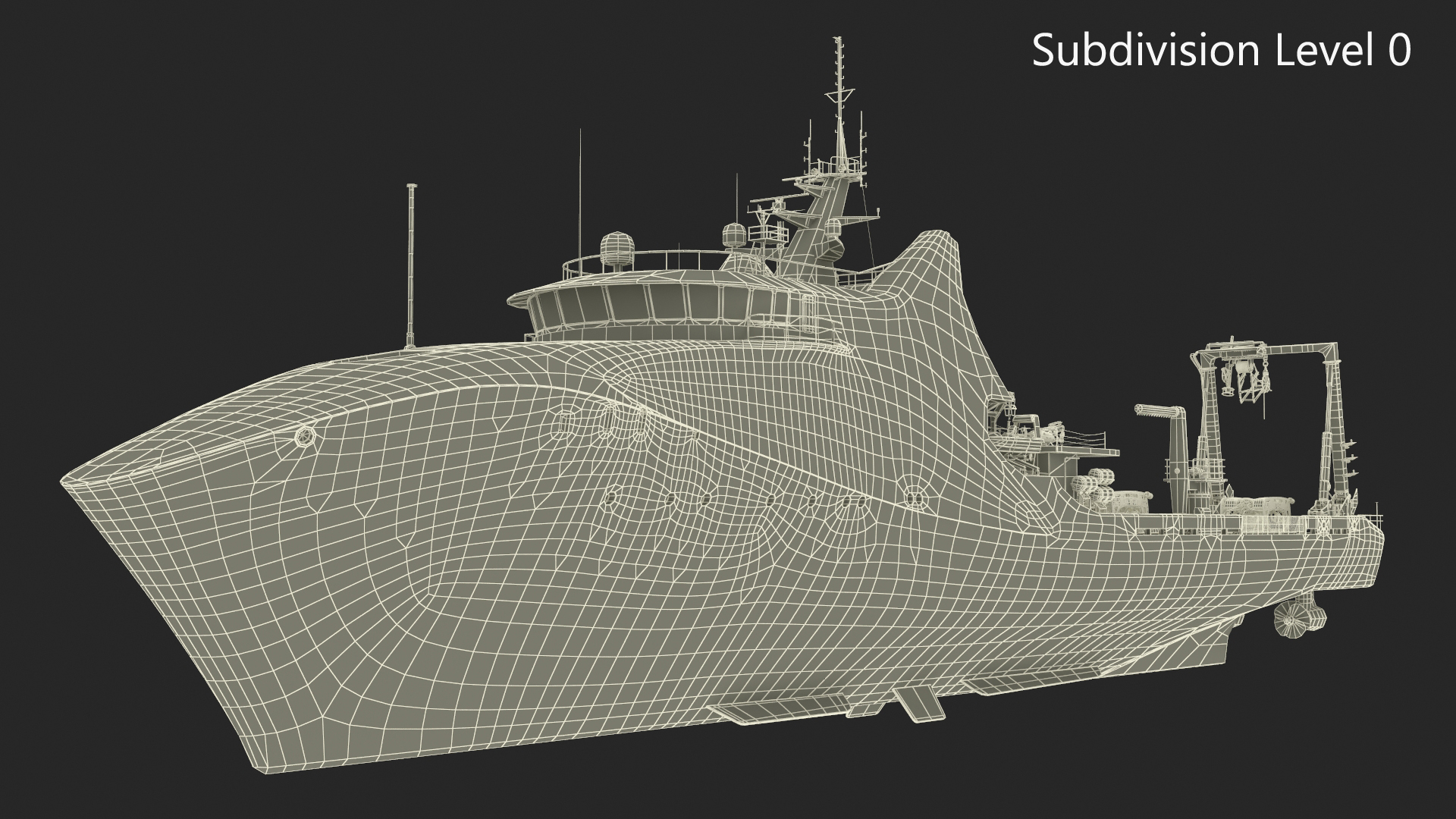 Ship with Underwater and Flying UAV on Board 3D model
