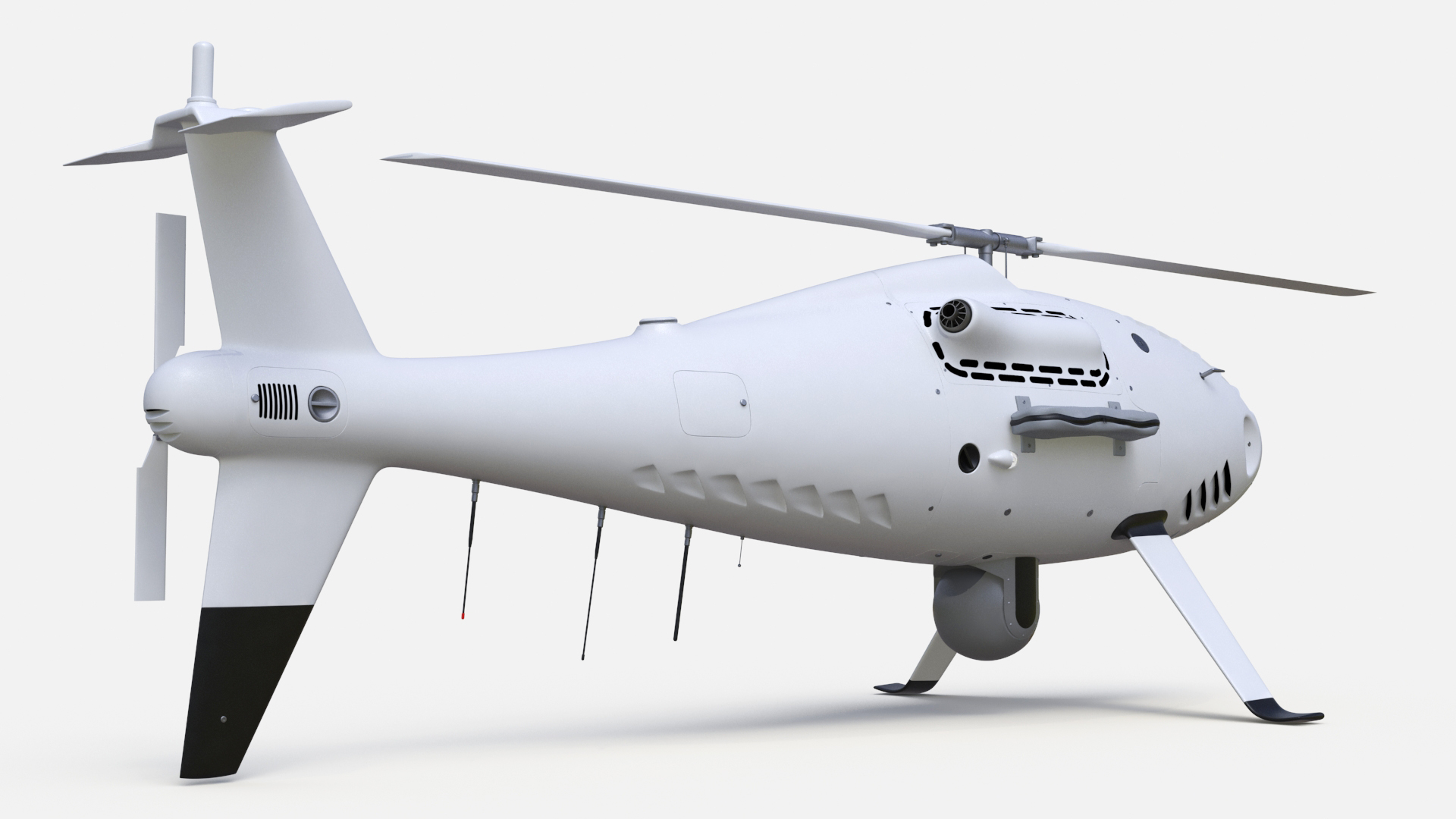 Ship with Underwater and Flying UAV on Board 3D model