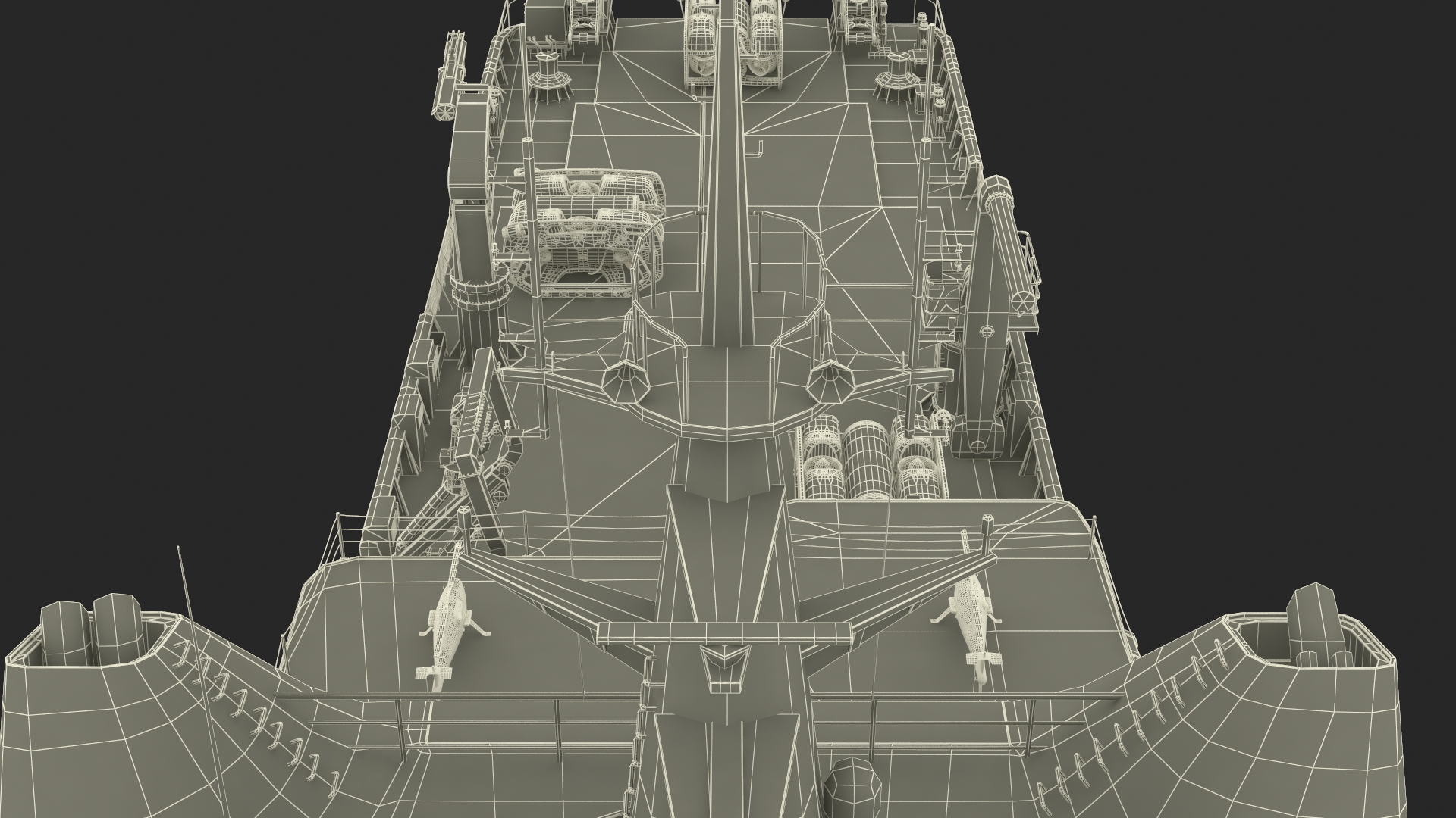 Ship with Underwater and Flying UAV on Board 3D model