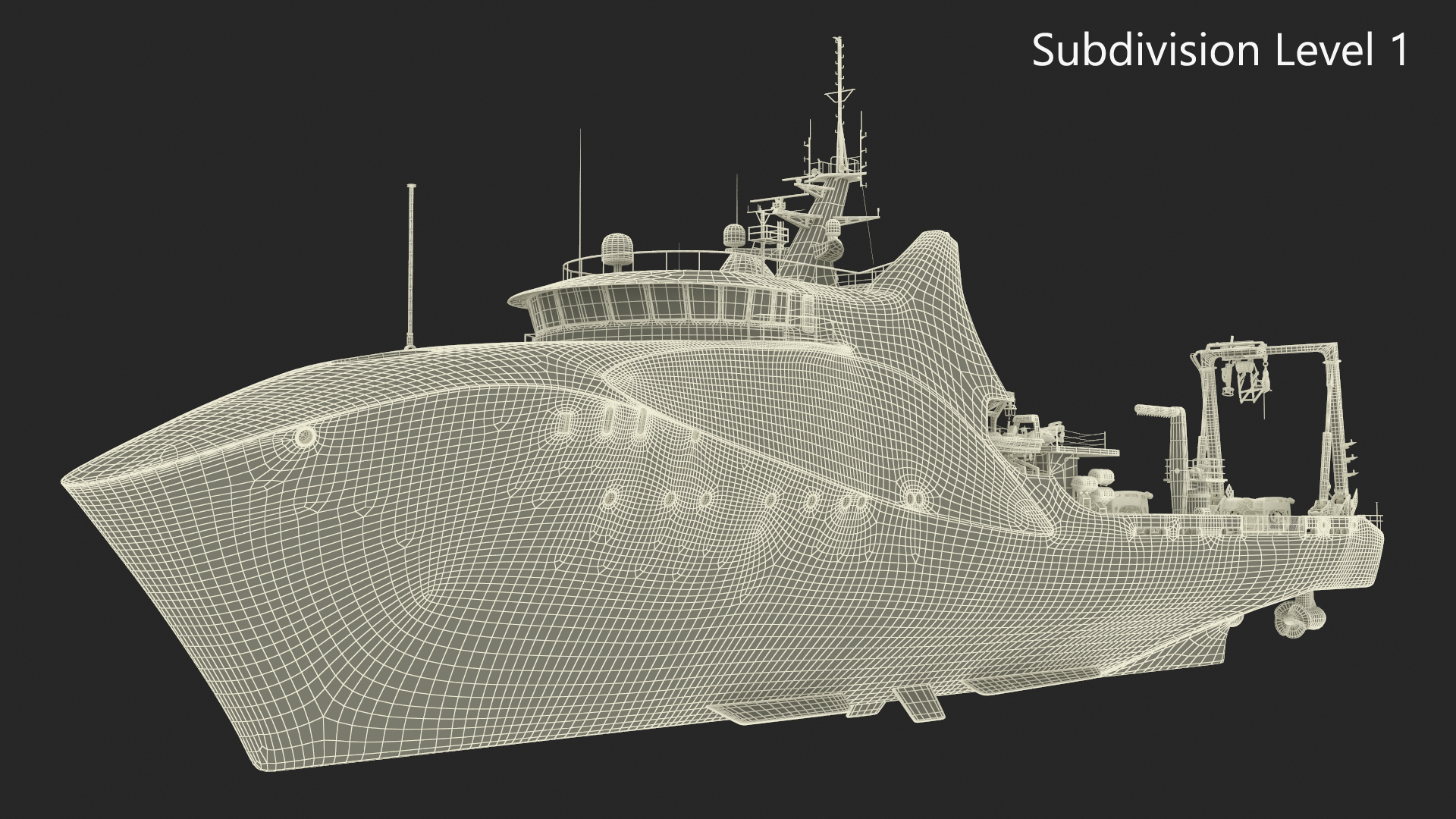 Ship with Underwater and Flying UAV on Board 3D model
