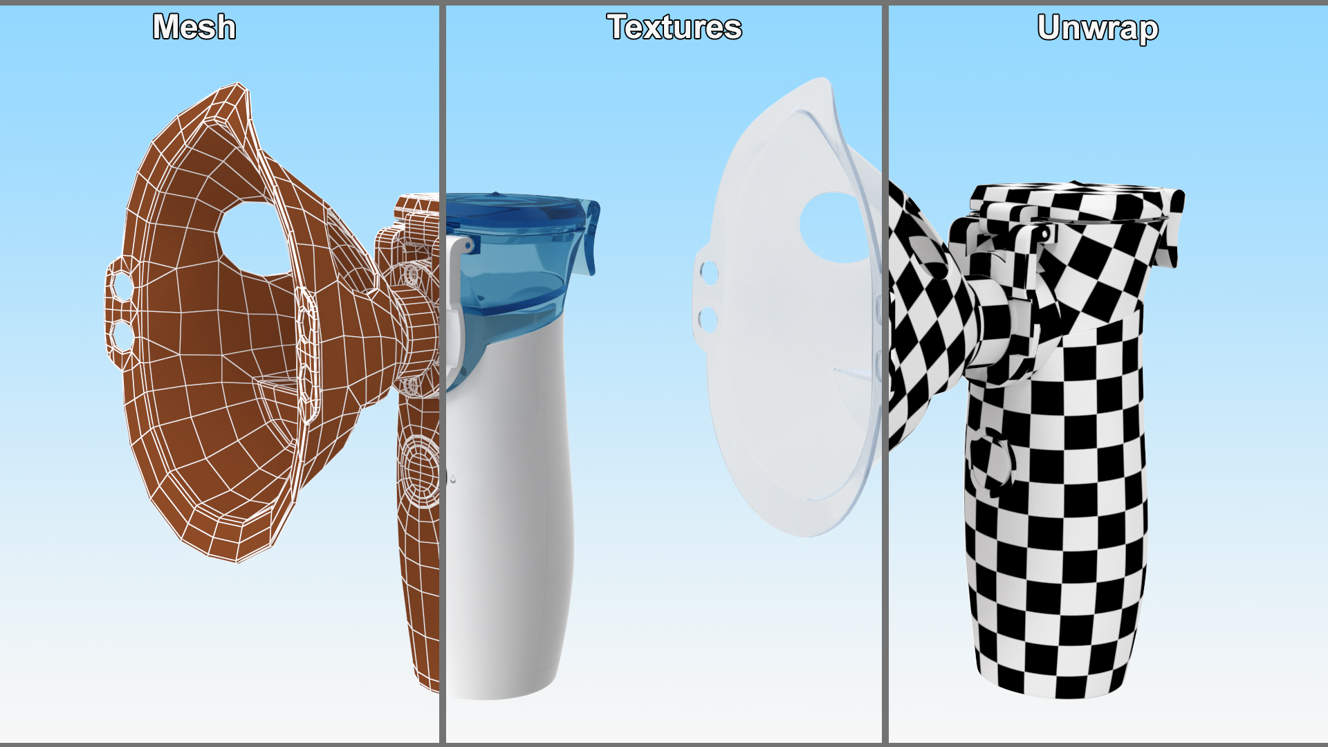 3D Portable Nebulizer with Mask Inhaler