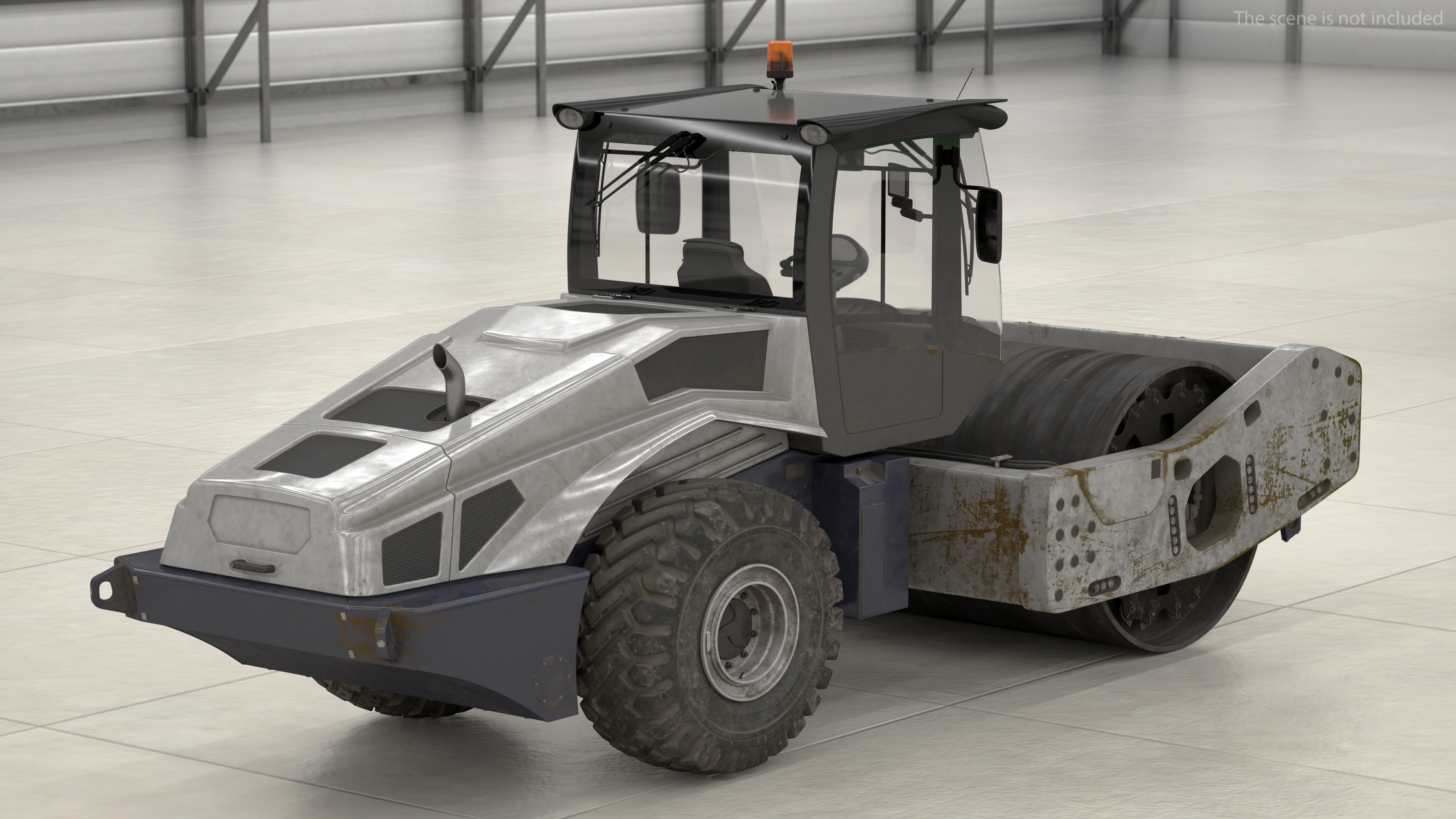 3D Heavy Duty Single Drum Compactor Dirty model