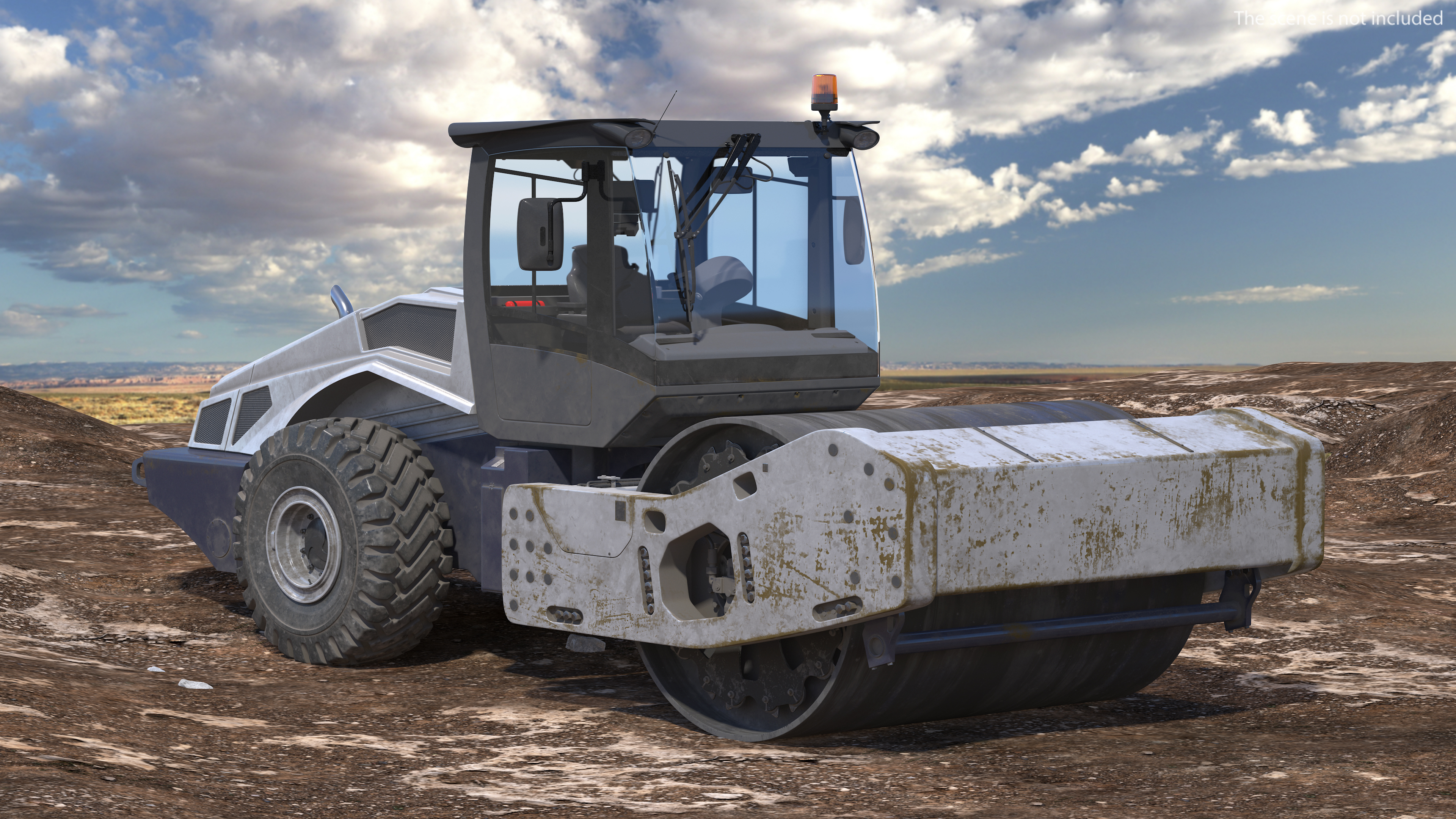 3D Heavy Duty Single Drum Compactor Dirty model