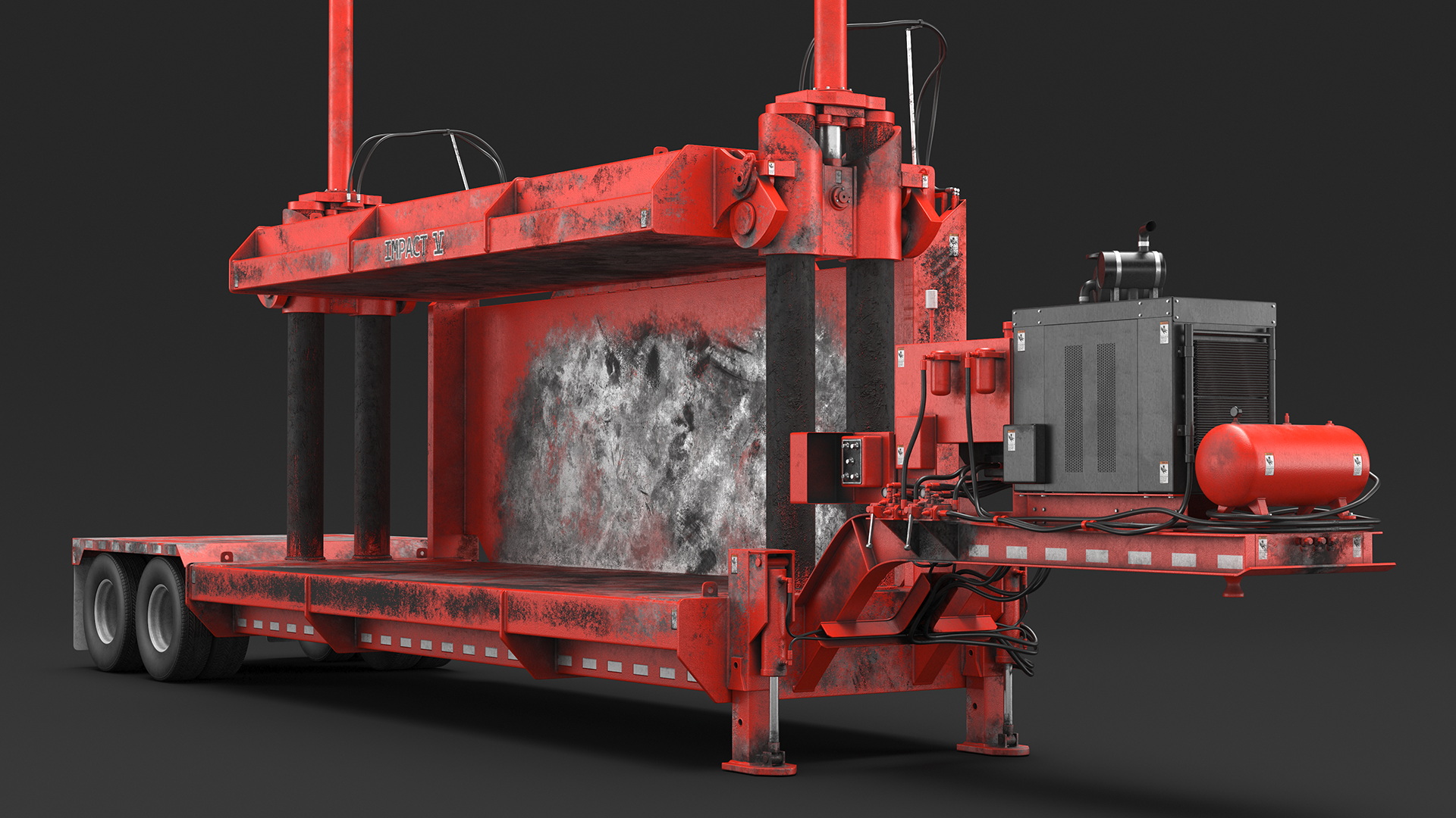 3D Worn Portable Car Press Impact 5 Red