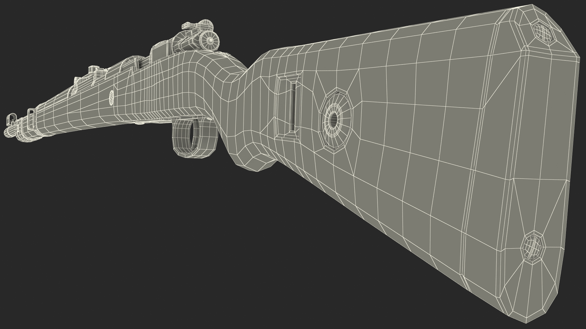 Mauser Karabiner 98K Bolt Action Rifle Old 3D