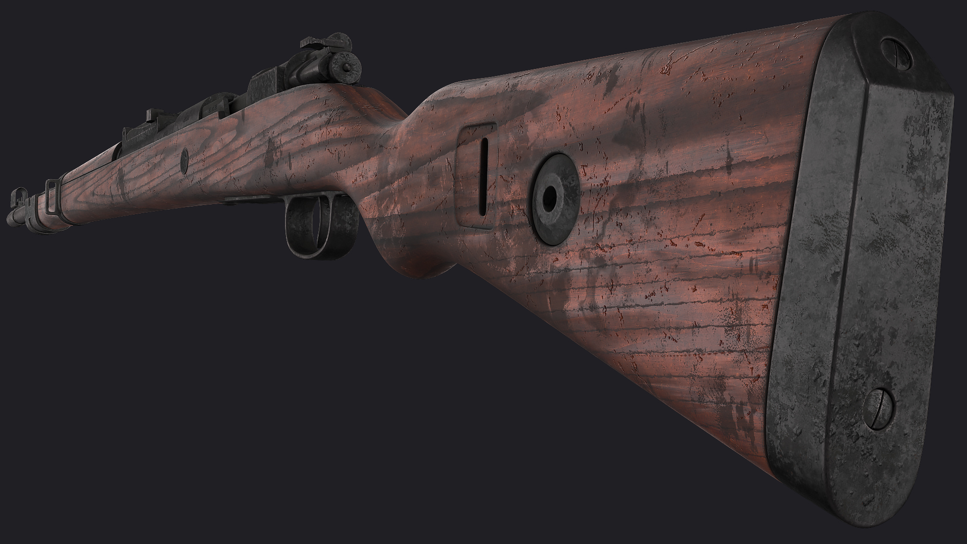 Mauser Karabiner 98K Bolt Action Rifle Old 3D