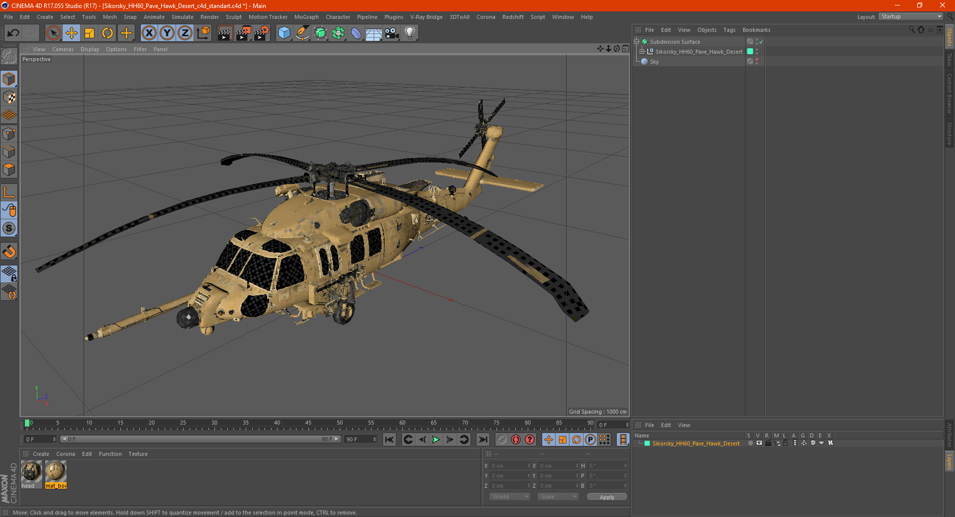 3D model Sikorsky HH60 Pave Hawk Desert