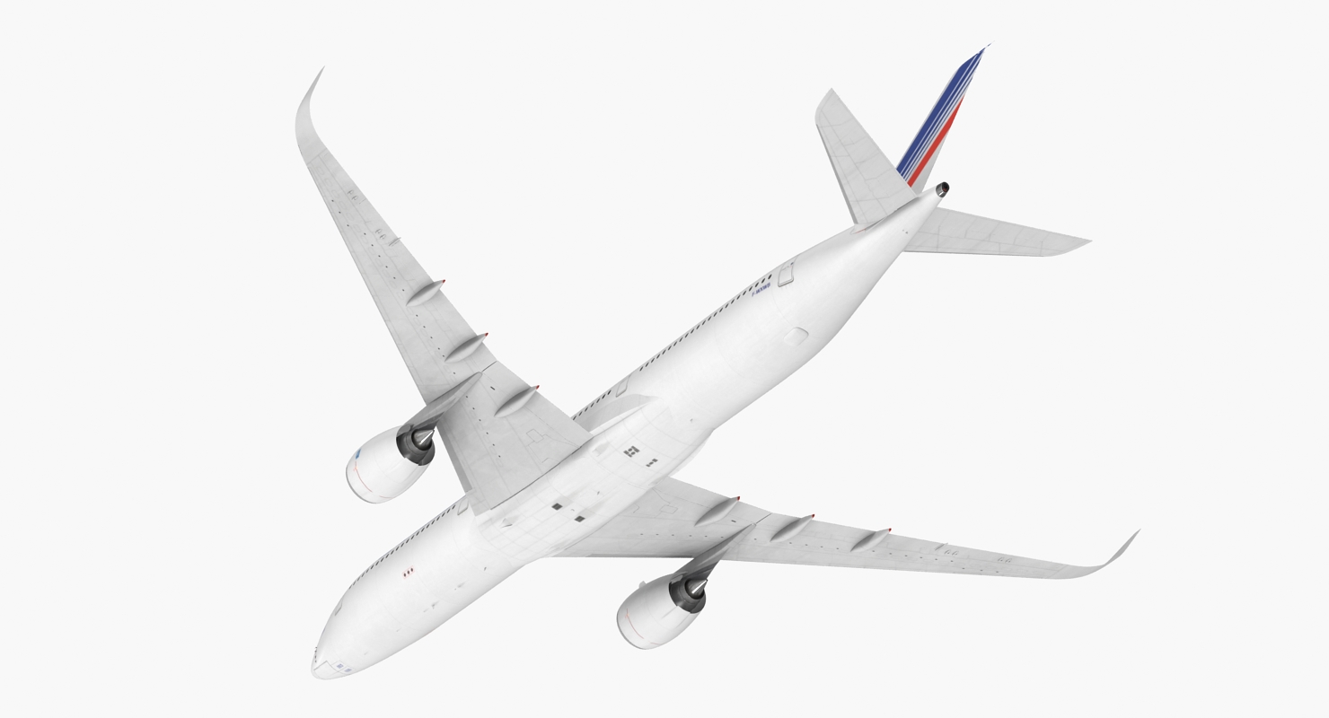 Airbus A350 1000 Air France Rigged 3D model