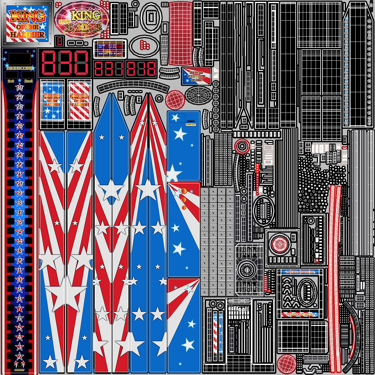 Modern High Striker Machine Switched On 3D model