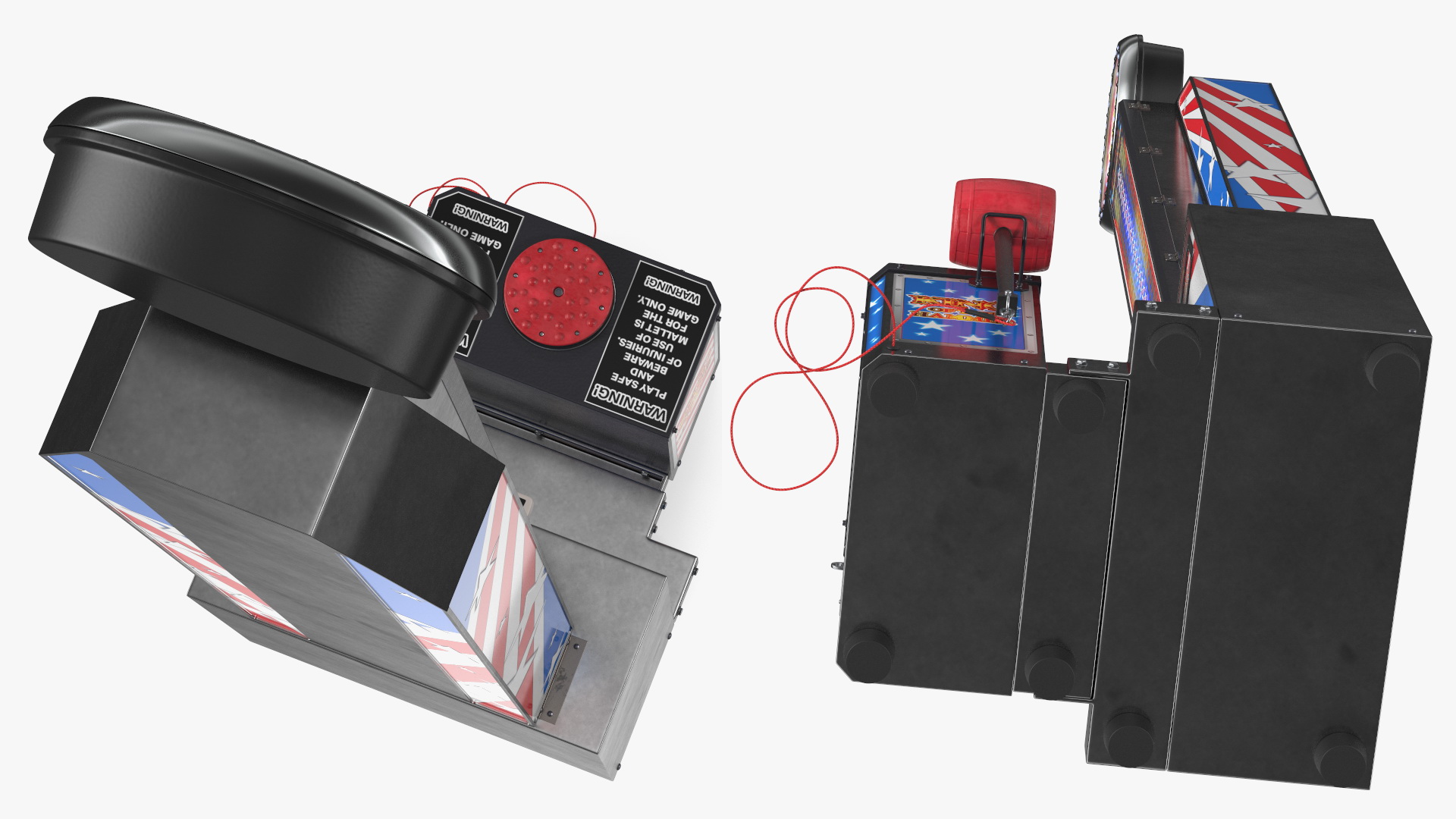 Modern High Striker Machine Switched On 3D model