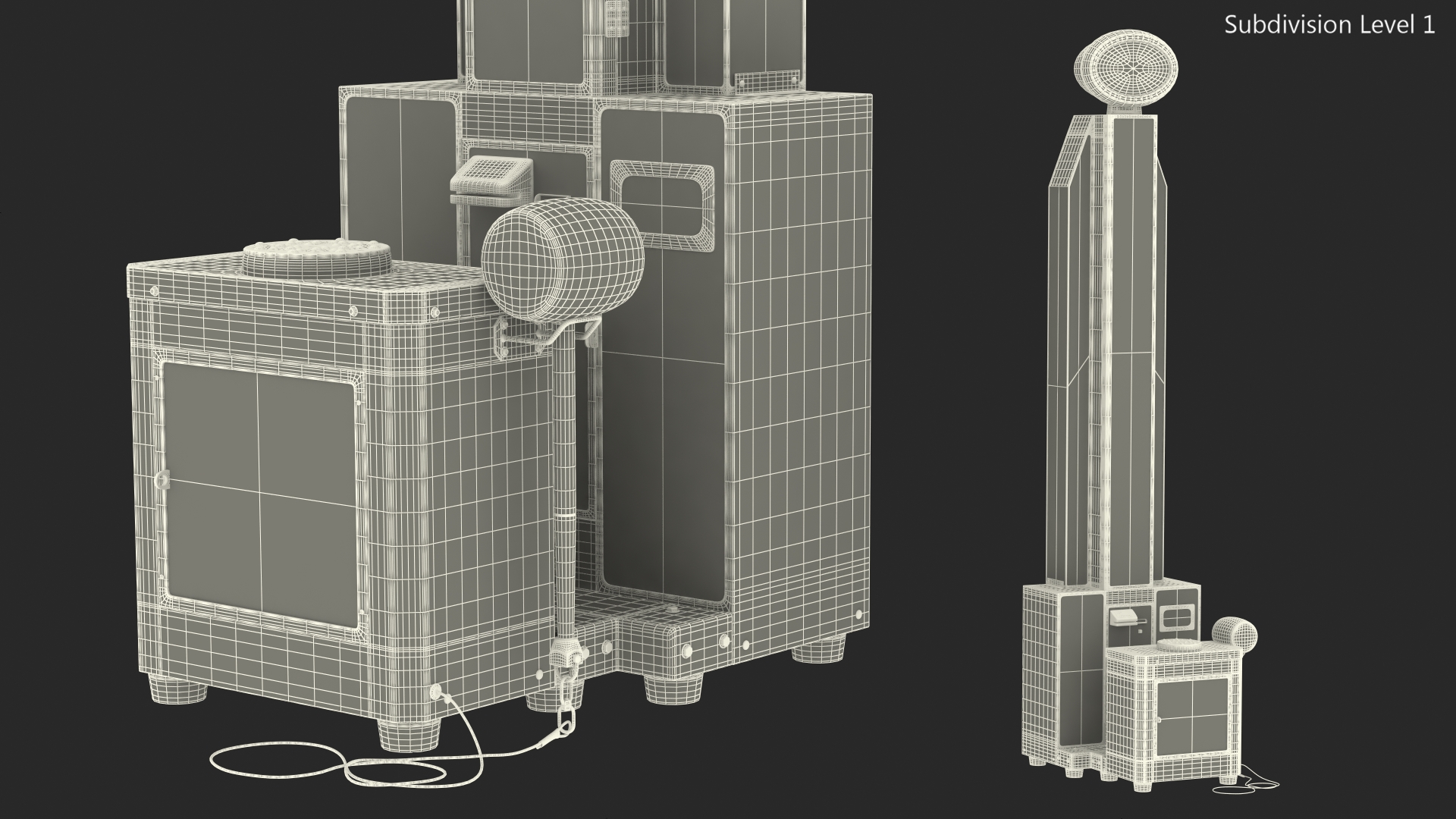 Modern High Striker Machine Switched On 3D model