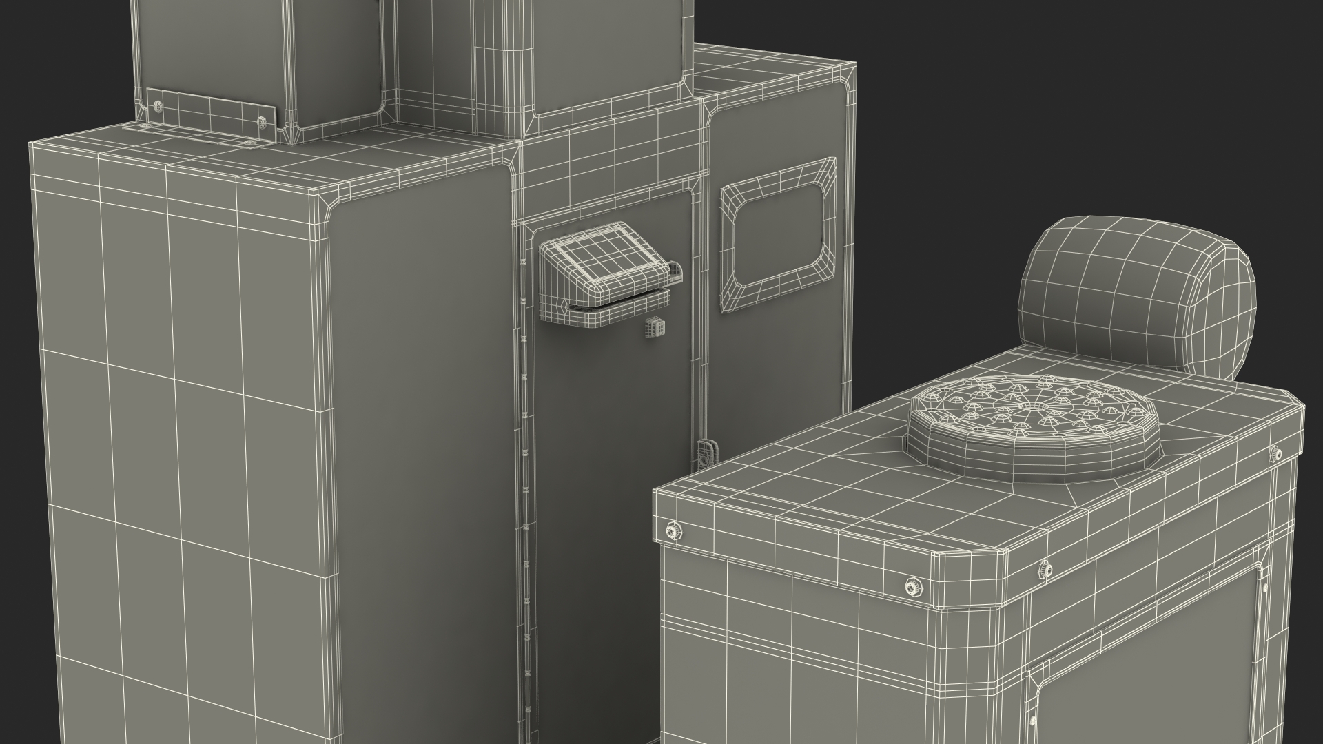 Modern High Striker Machine Switched On 3D model