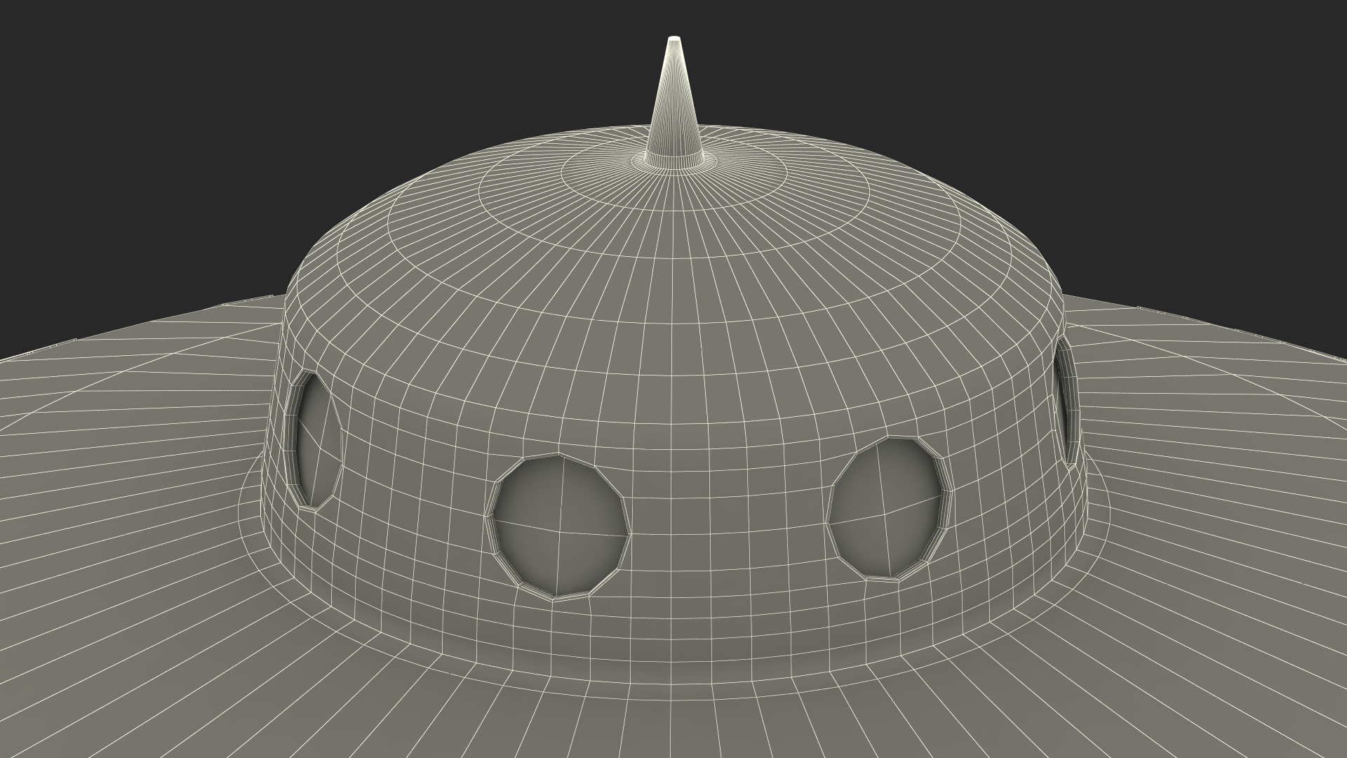 UFO Retro Ship Kidnaps 3D