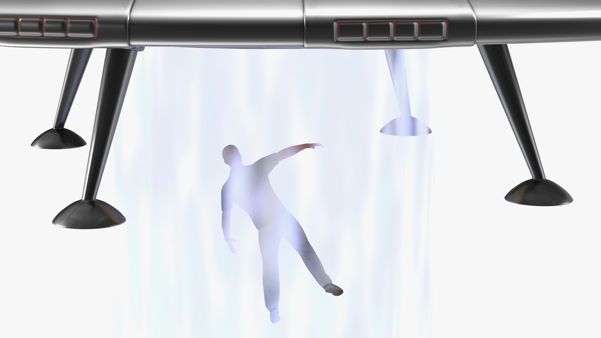 UFO Retro Ship Kidnaps 3D