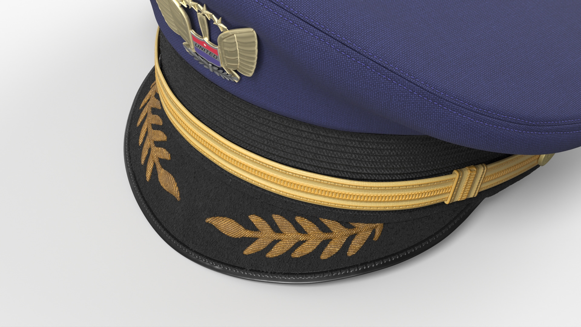 United Airlines Captain Cap Blue Fur, view 5