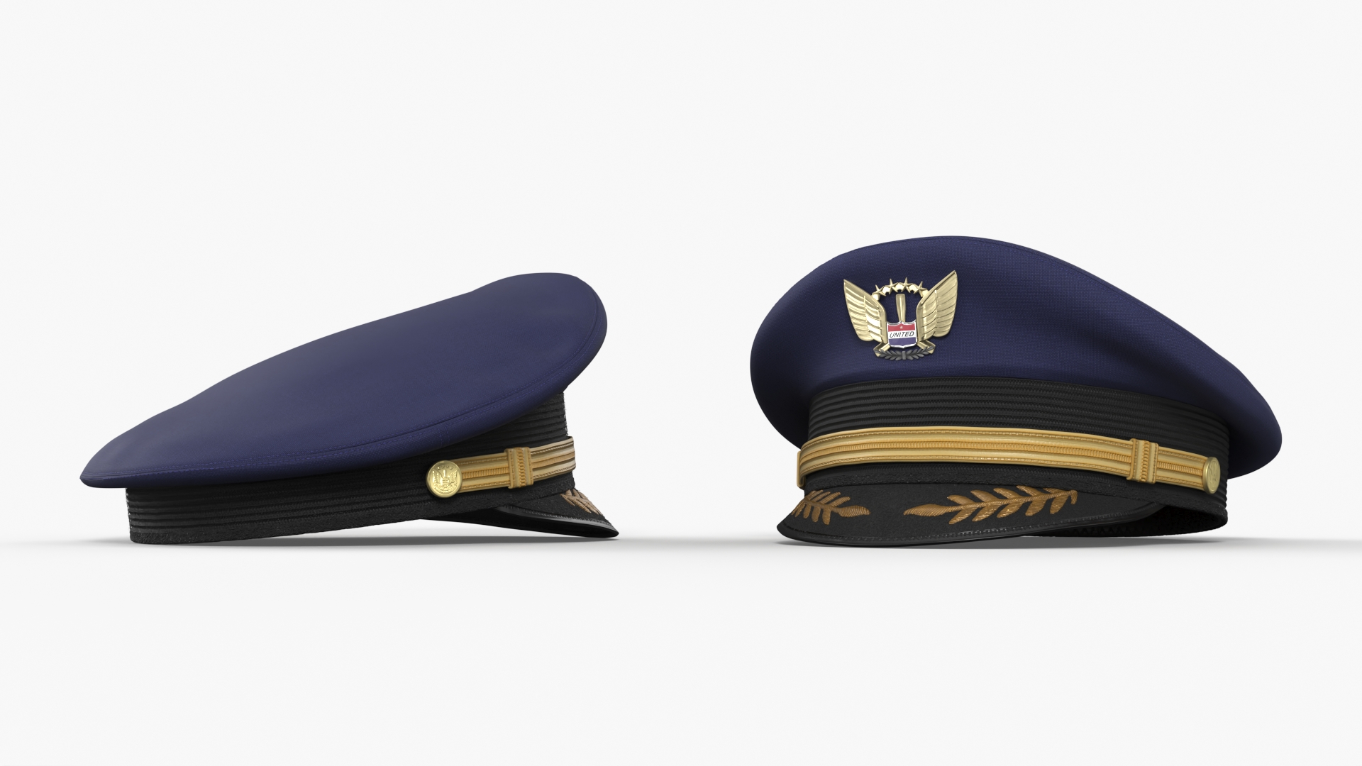 United Airlines Captain Cap Blue Fur, view 3